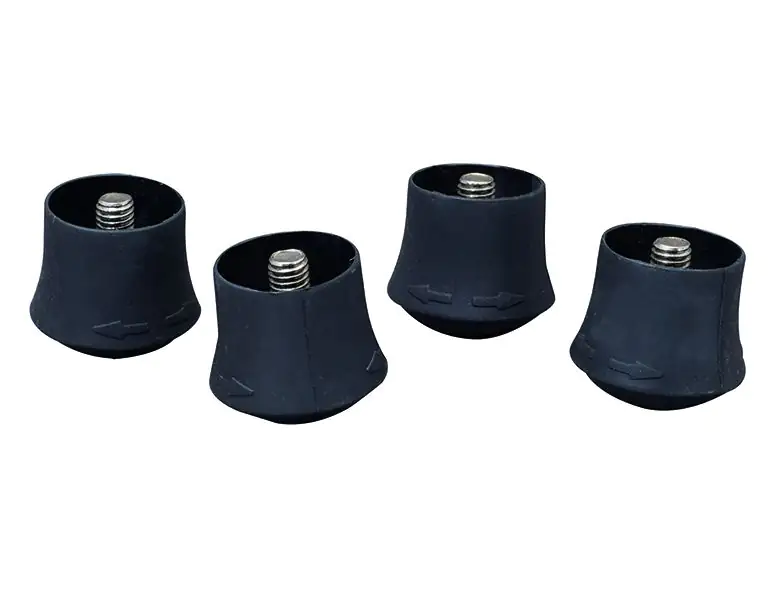 Siena Garden universal Fußkappen 4er-Set, höhenverstellbar, schwarz Ø 25 mm