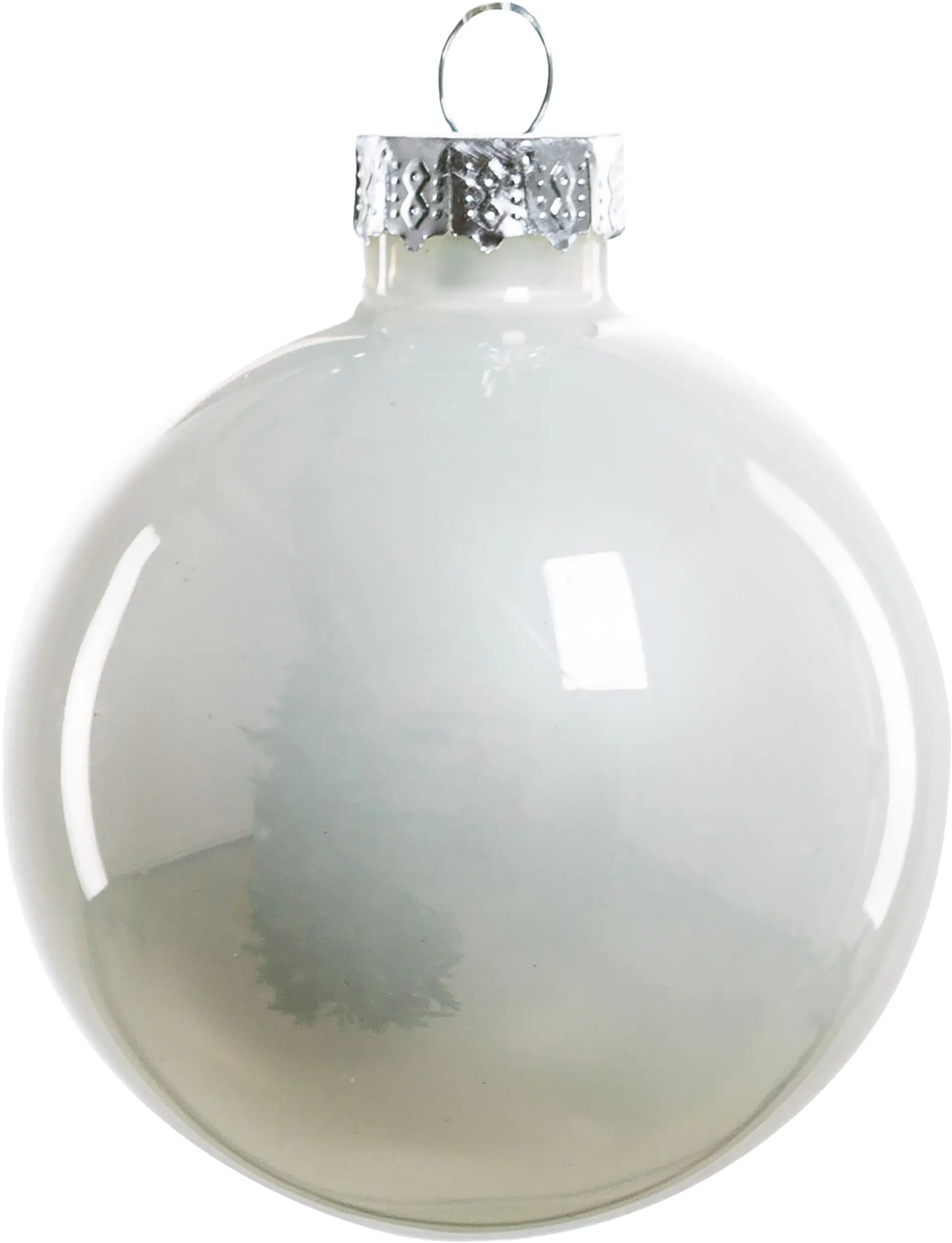 TrendLine Weihnachtskugeln aus Glas Ø 6 cm blau weiß 20 Stück