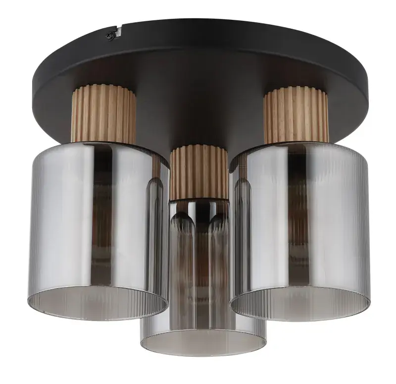 Globo Deckenleuchte Aleidis Ø 30 x 21 cm schwarz matt