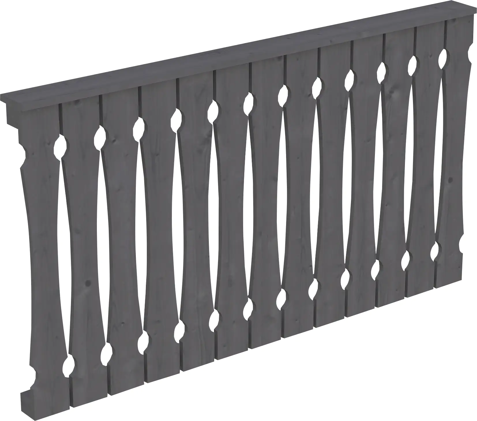 SKAN HOLZ Brüstung Balkonschalung 170 x 96 cm Fichte