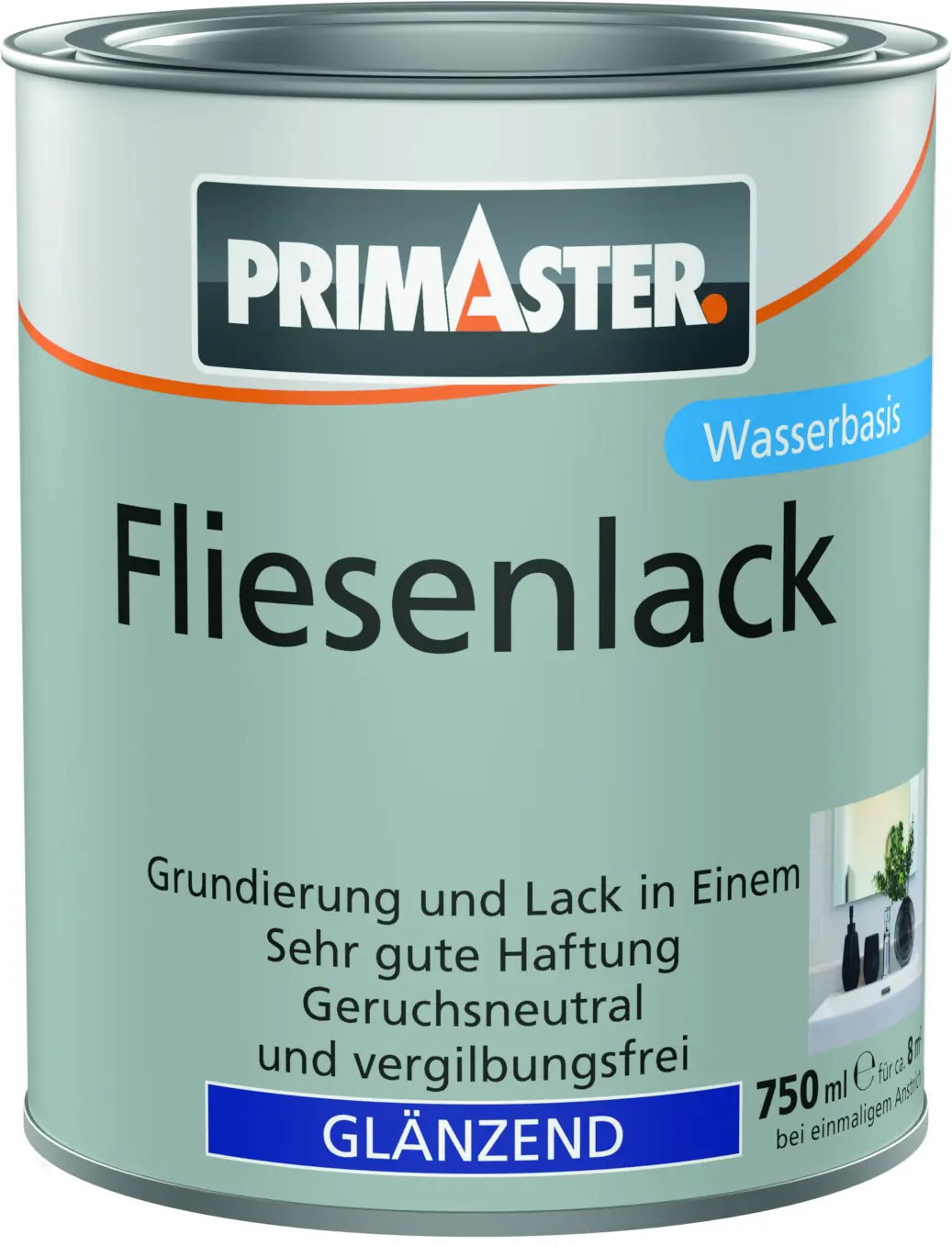 Primaster Fliesenlack 750 ml grau glänzend
