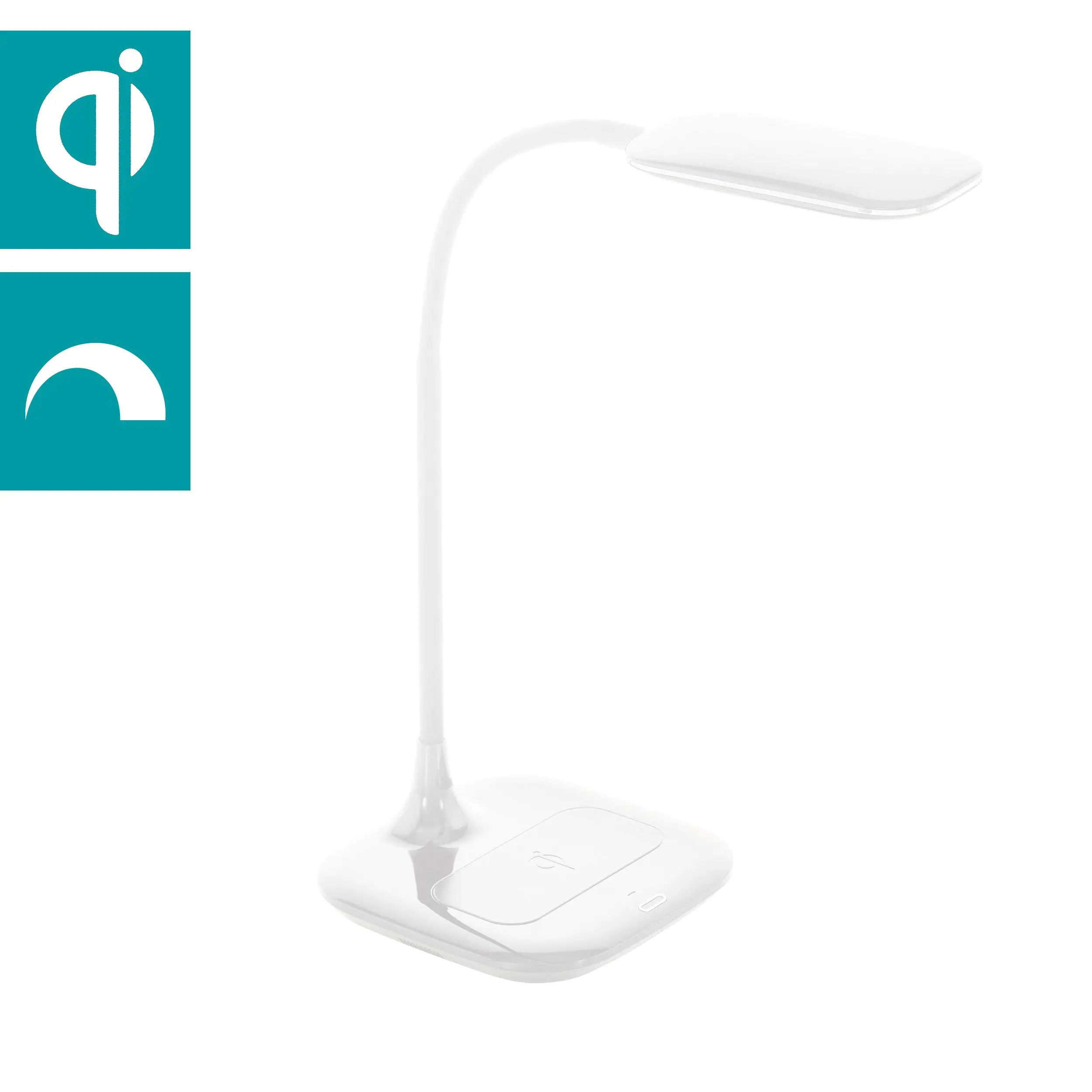 Eglo LED Tischleuchte Masserie weiß 38,5 x 16,5 cm mit QI-Charger Eglo LED Tischleuchte Masserie weiß 38,5 x 16,5 cm mit QI-Charger