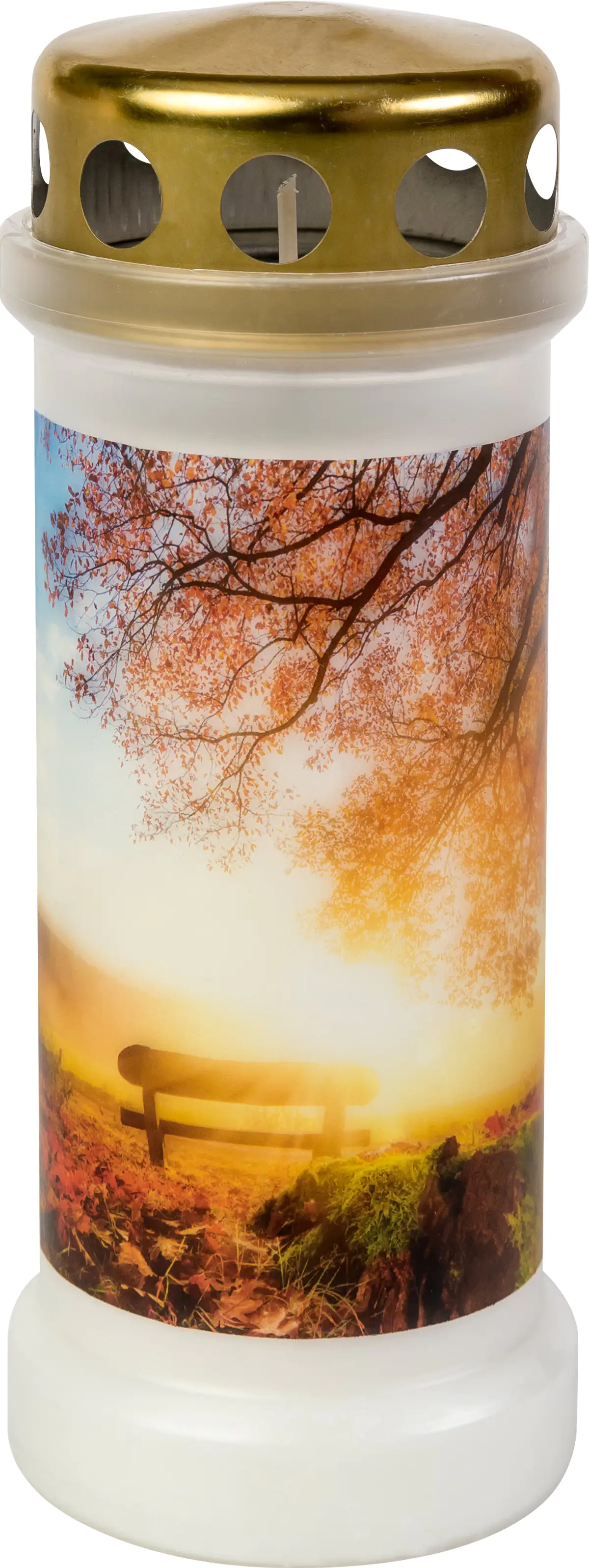 Bolsius Dauerbrenner Nr. 6 Herbst weiß, Höhe: 17,3 cm