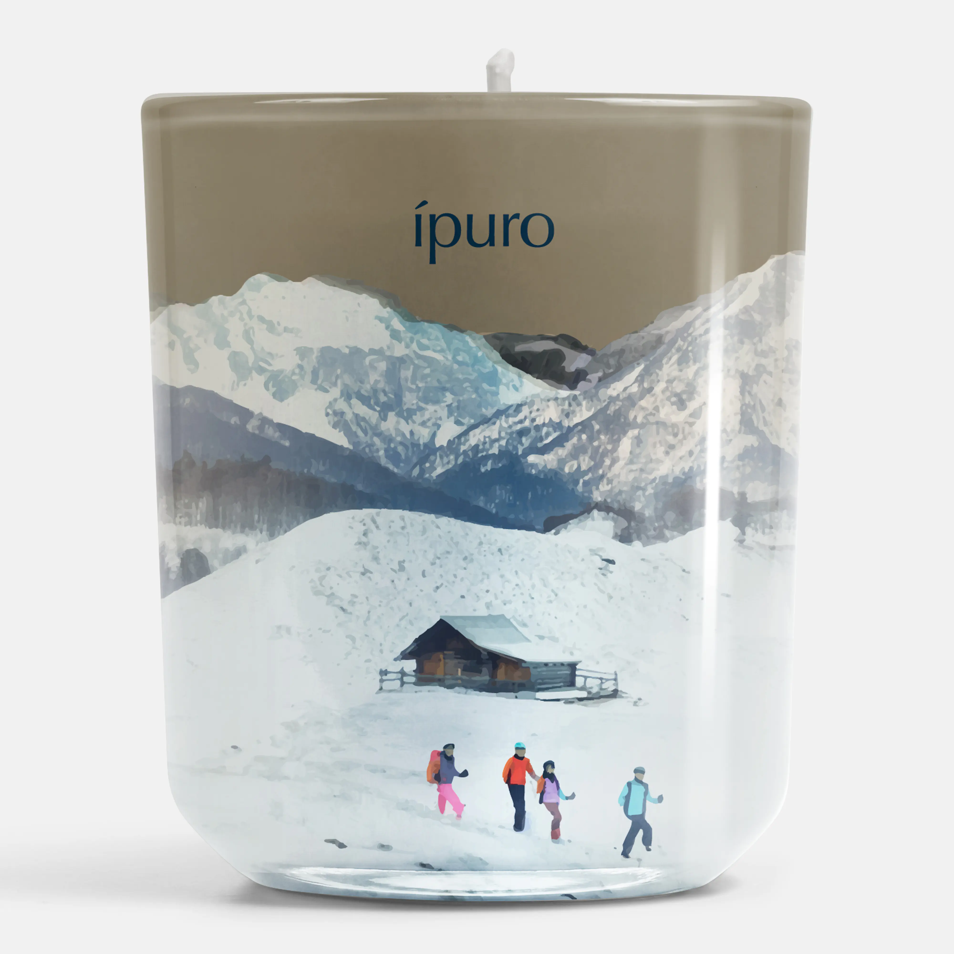 ipuro Duftkerze im Glas Cortina Lights Ø 9 x 9 cm weiß