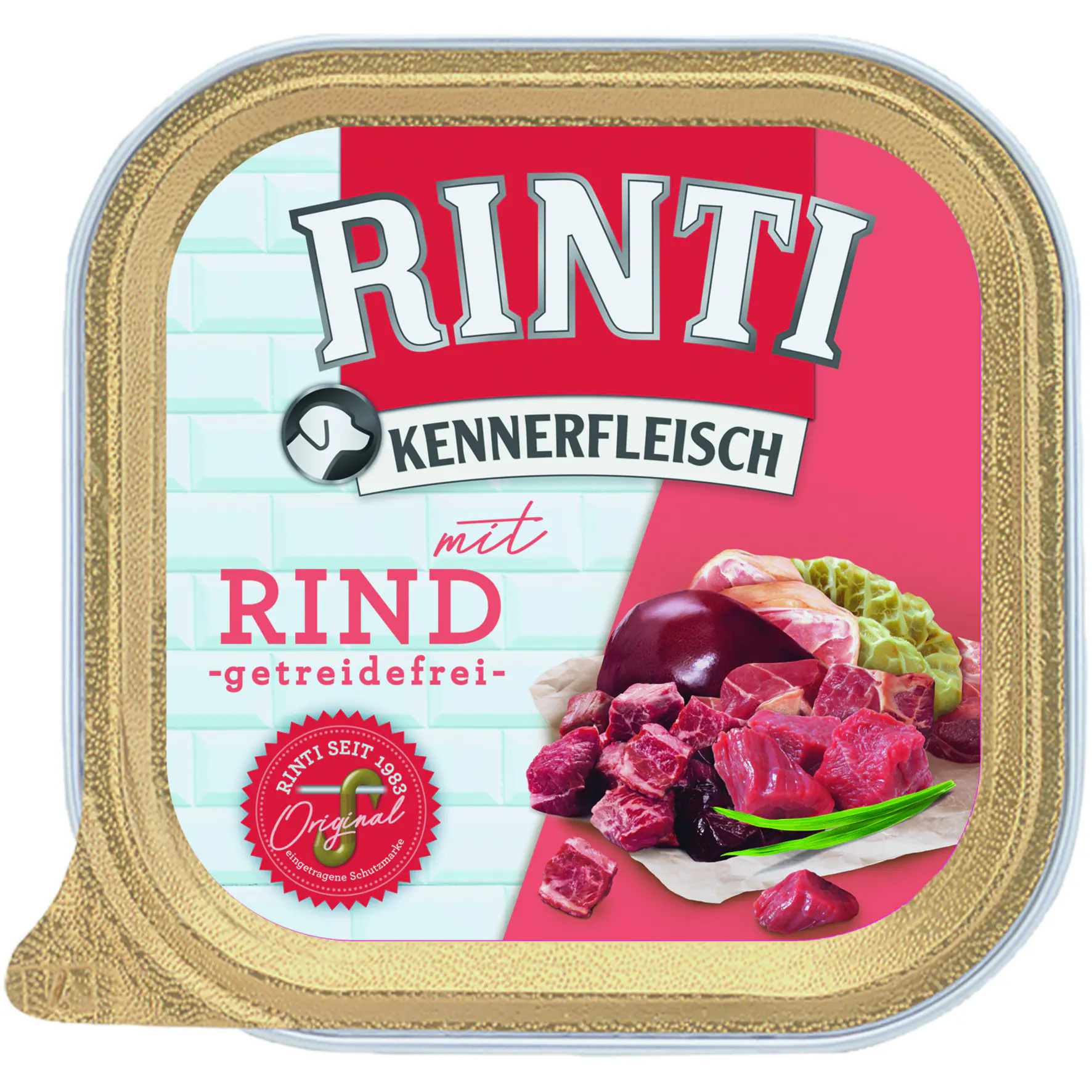 Rinti Kennerfleisch Hundenassfutter Adult getreidefrei 300 g Rind