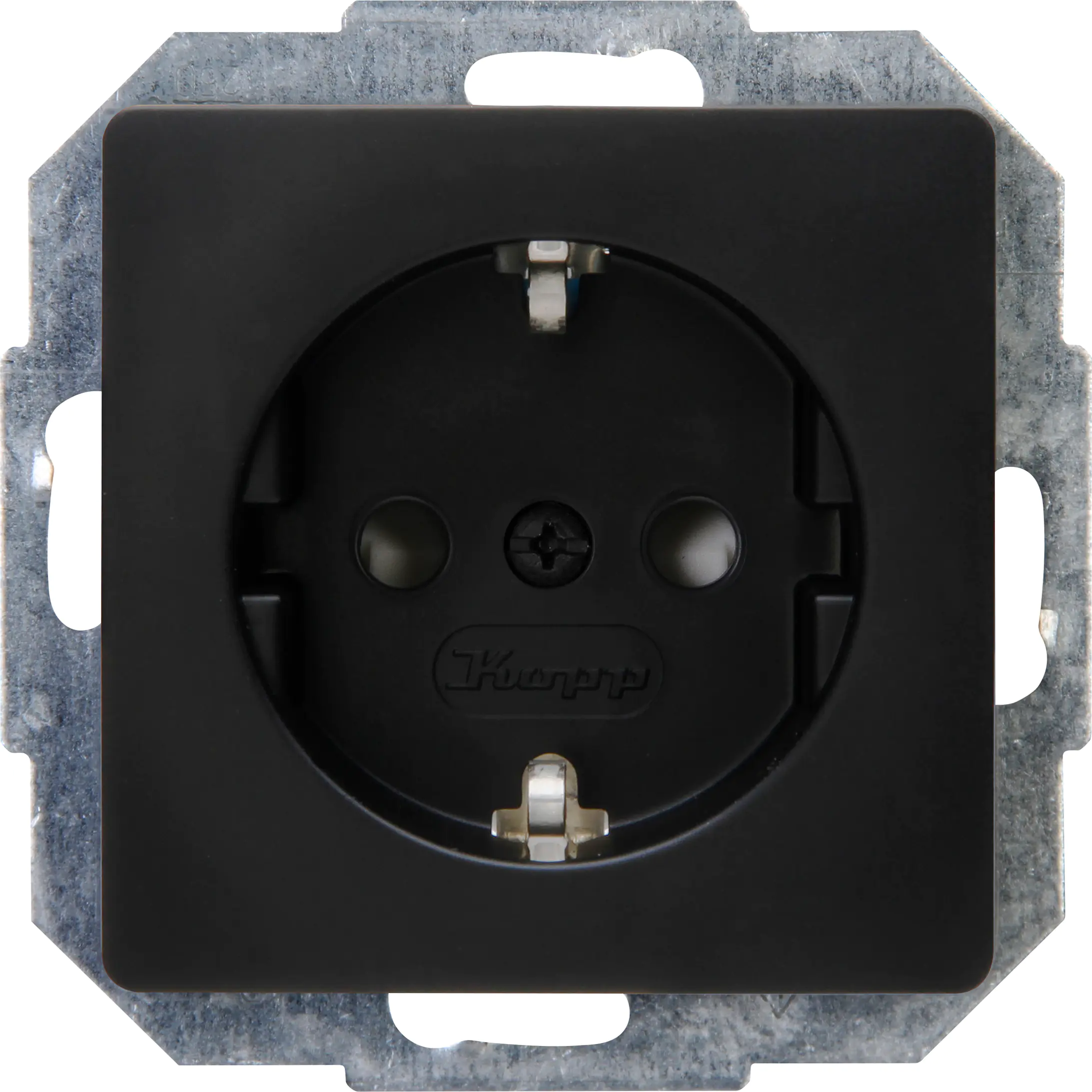Kopp Schutzkontaktsteckdose Paris schwarz matt, 587532082