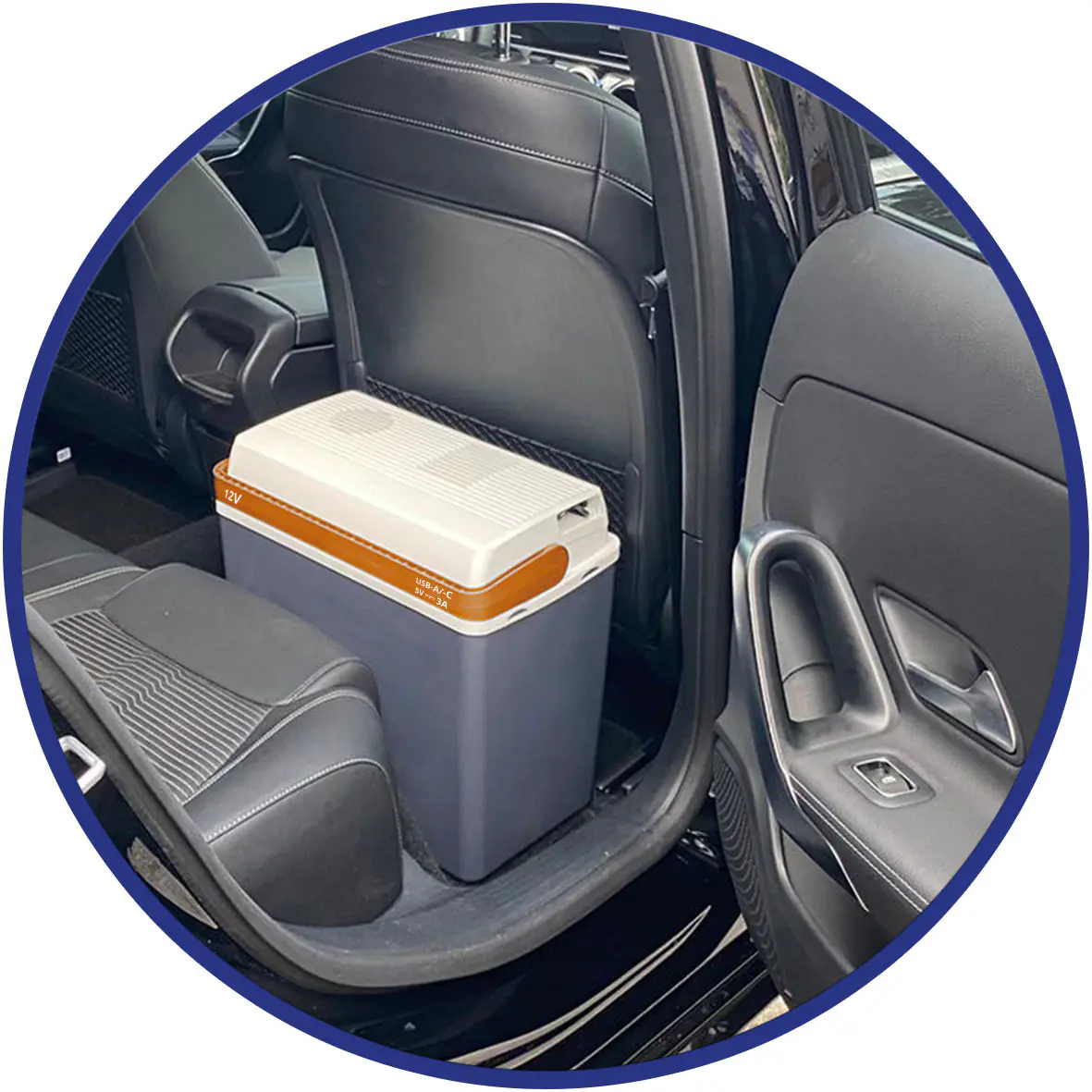 Zorn Kühlbox elektrische ZA24 12V & USB Anschluss grau/weiß/orange 21,9 L