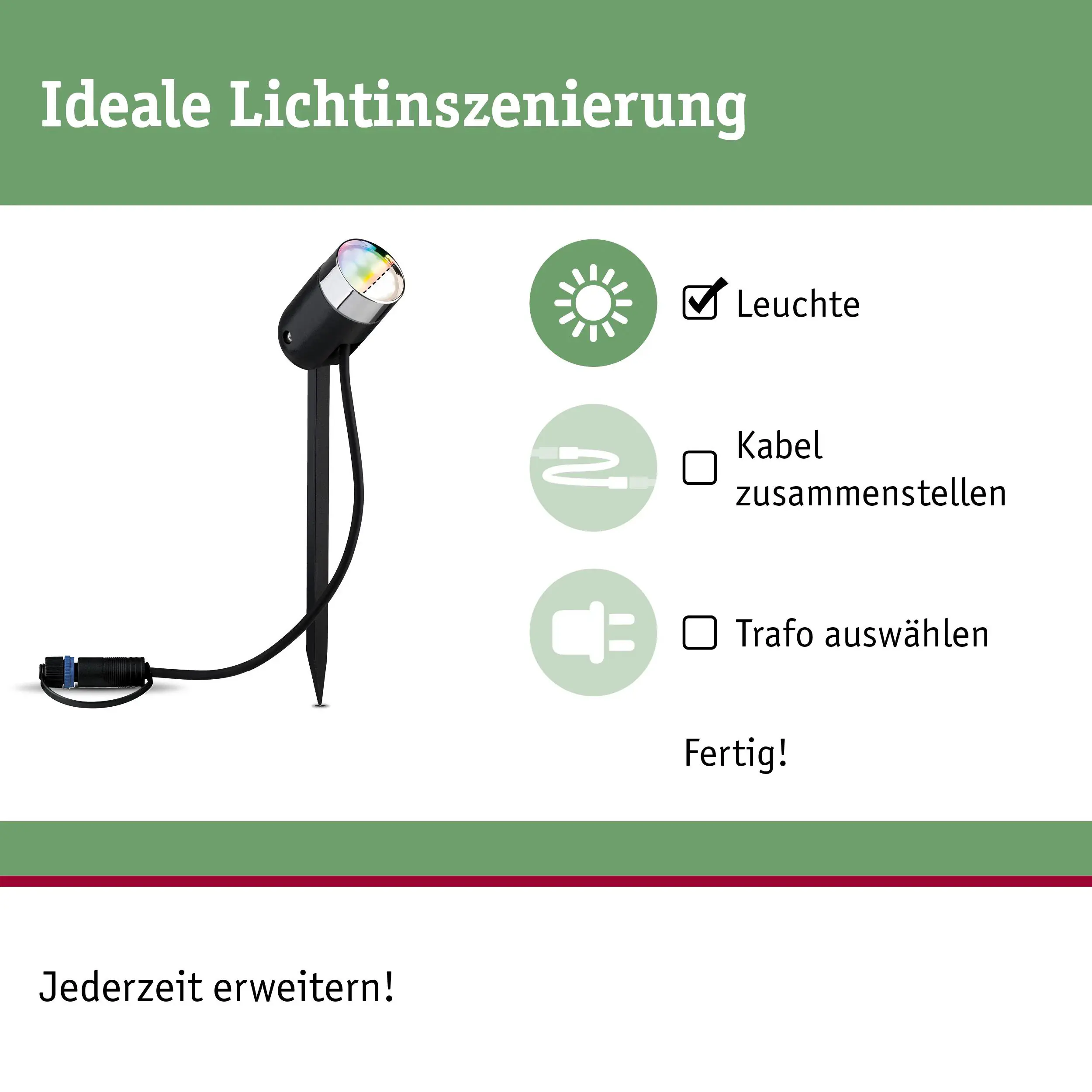Paulmann LED-Gartenstrahler ZigBee anthrazit dimmbar