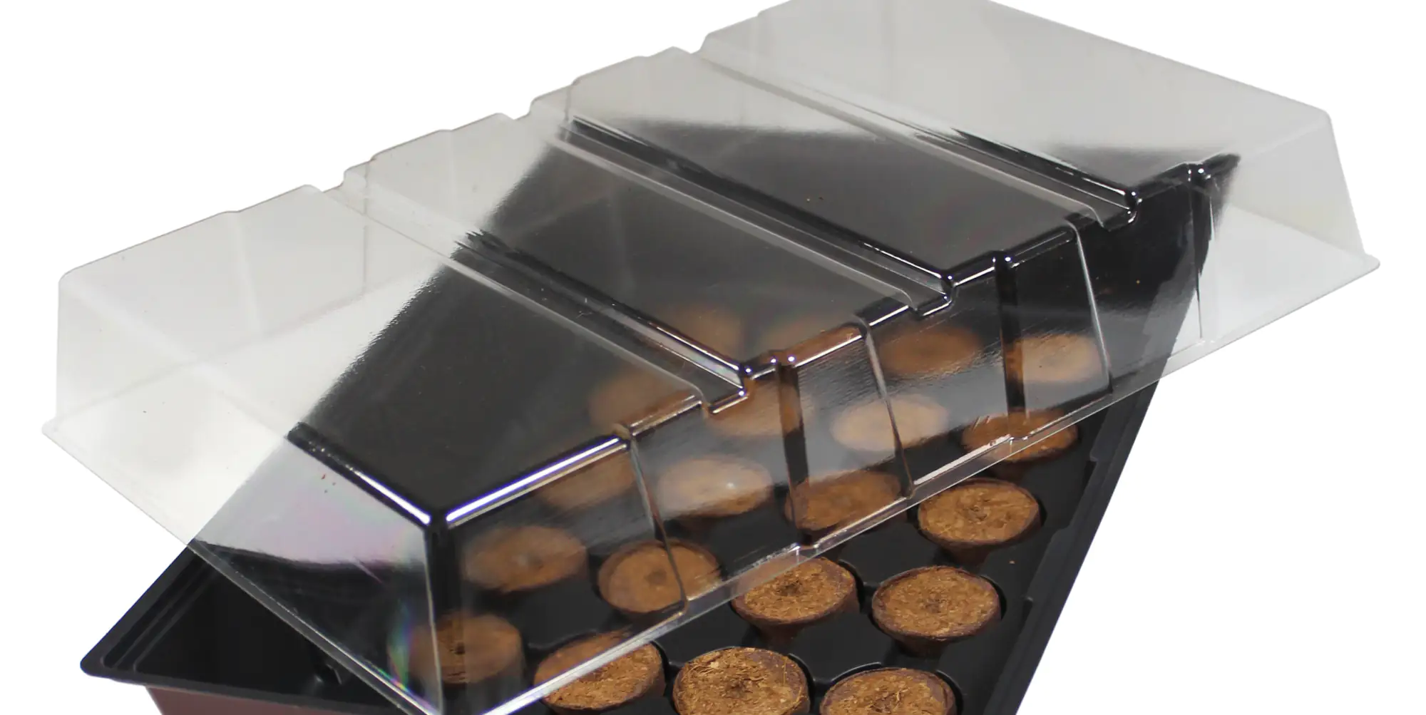 Winhager Anzucht-Gewächshaus Maxi 23,5 x 35 x 11 cm + 24 Quelltabs