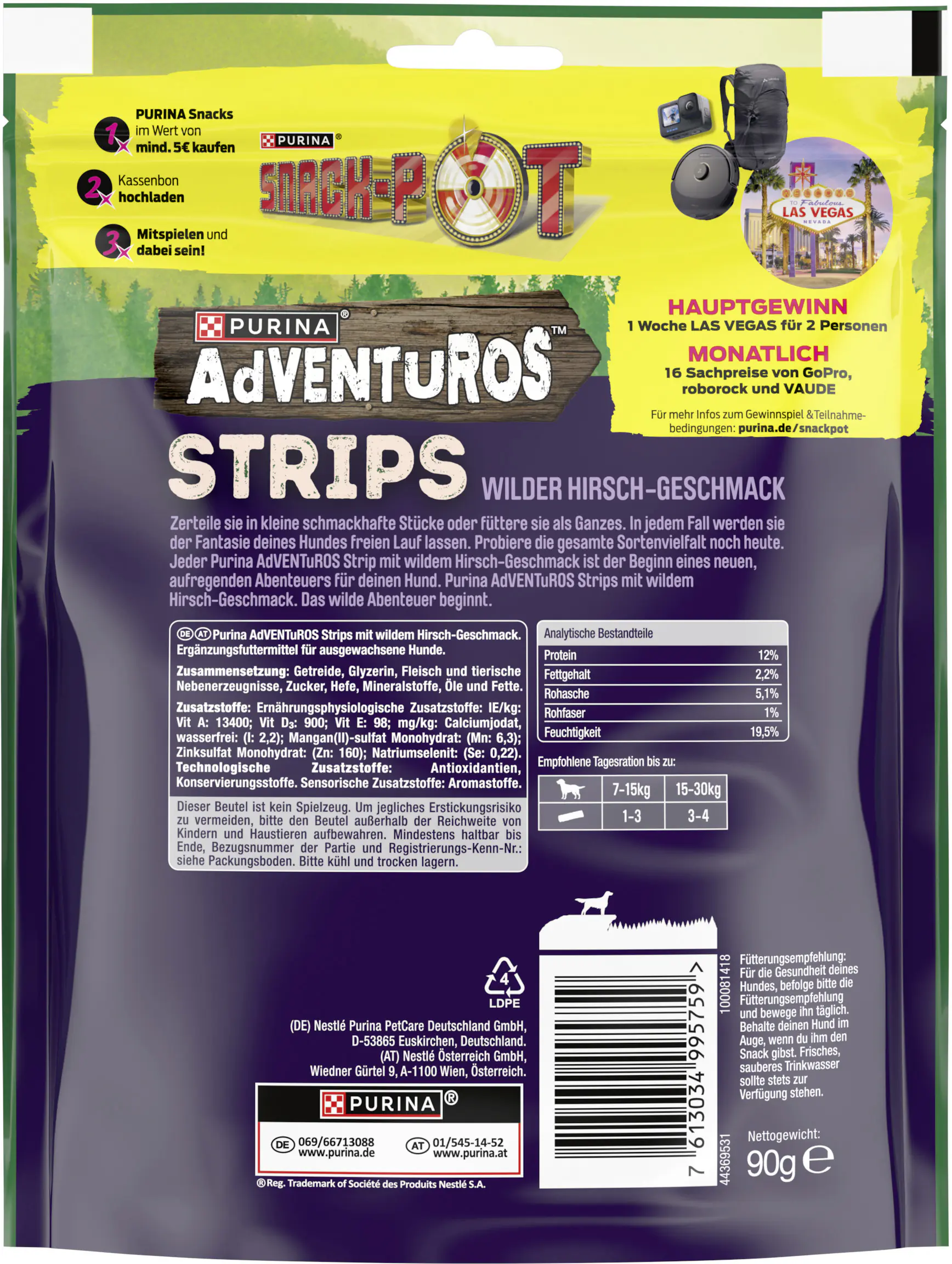Adventuros mit Hirschgeschmack 90 g