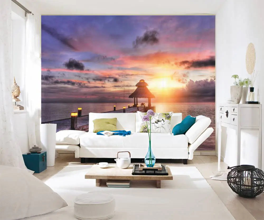 papermoon Vlies- Fototapete Digitaldruck 350 x 260 cm Maldives Sunset