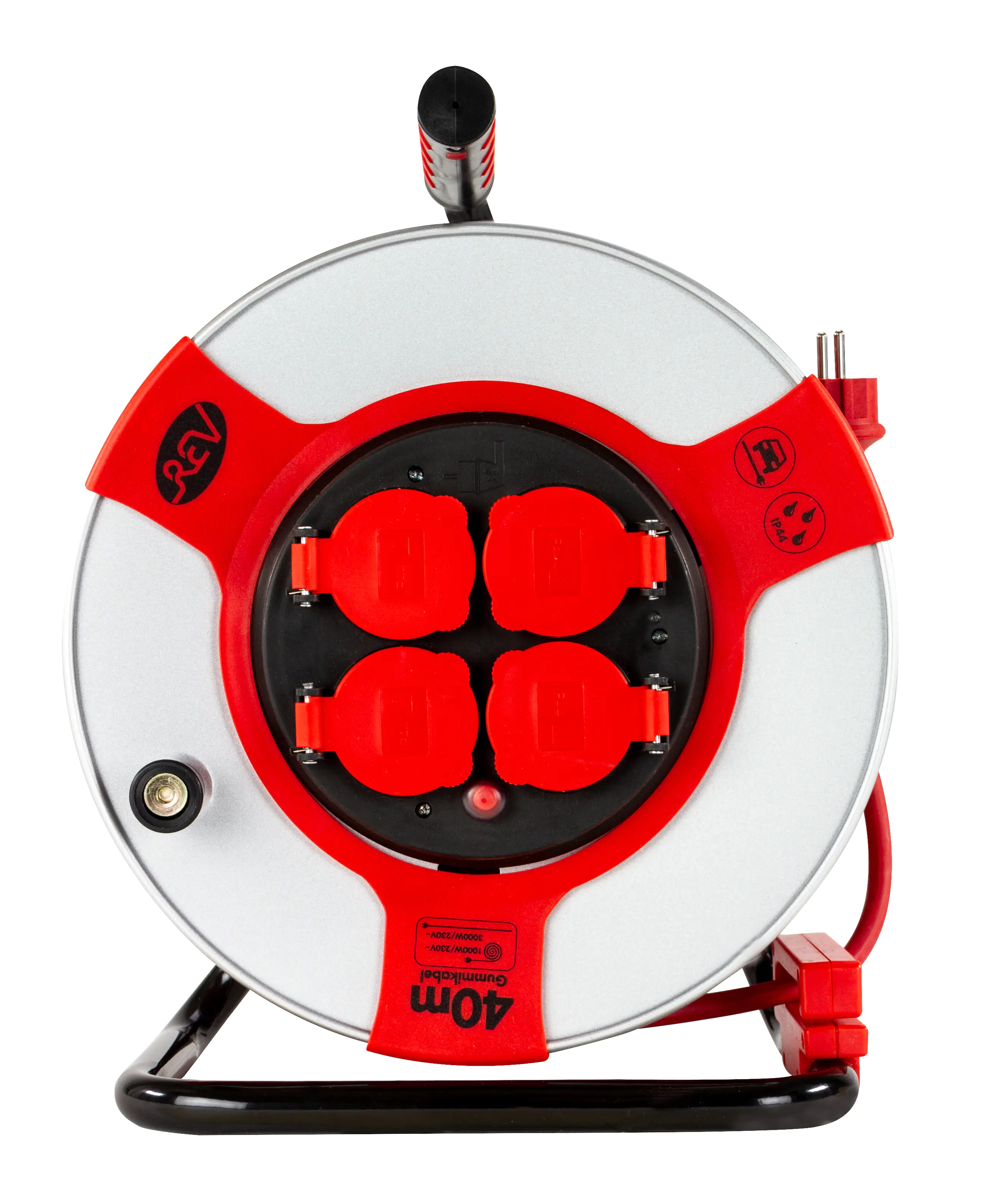 REV Kabeltrommel Außen 40 m H07RN-F 3G1,5mm², rot