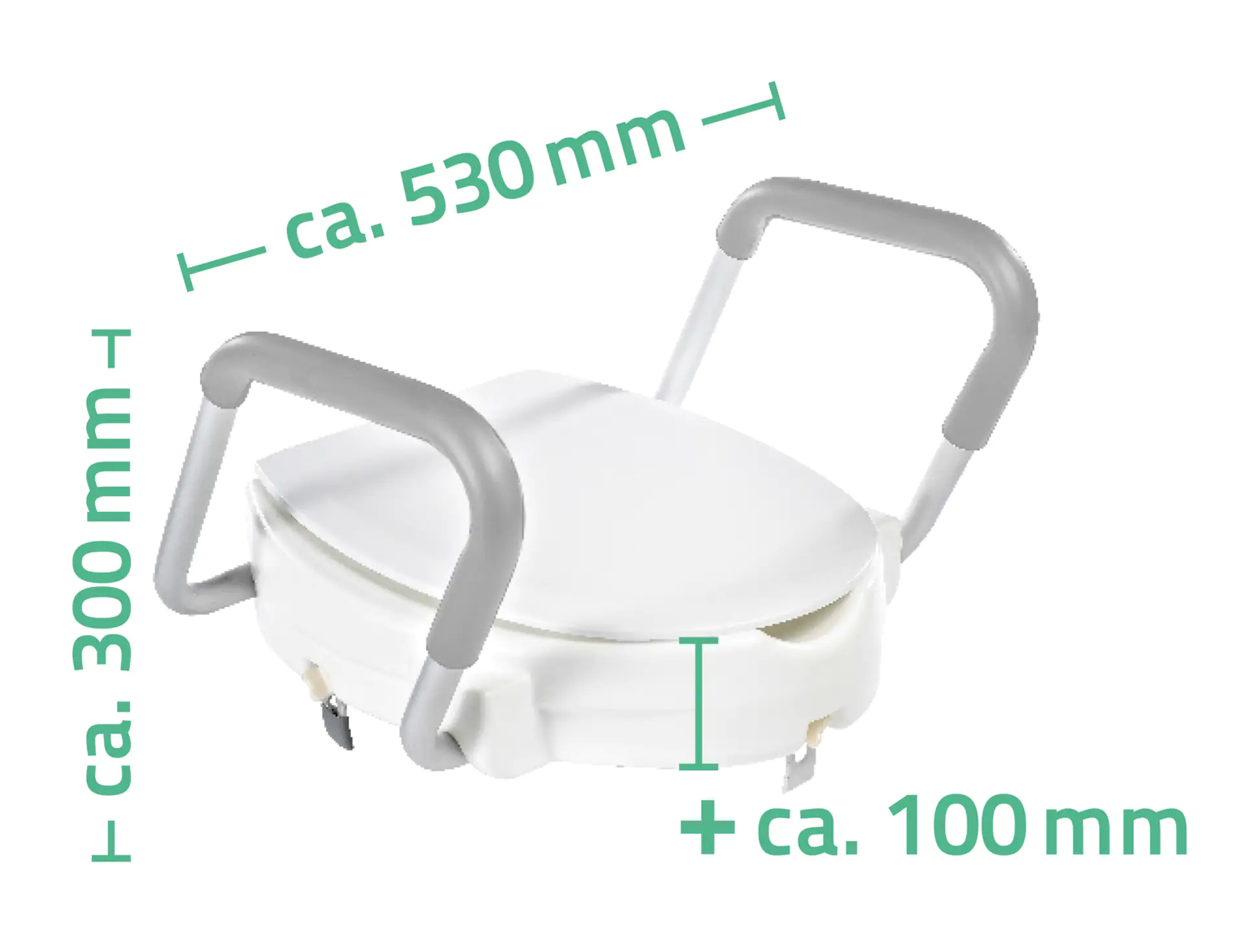 Ridder WC-Sitz-Erhöhung mit Griffen und Deckel Ridder WC-Sitz-Erhöhung mit Griffen und Deckel