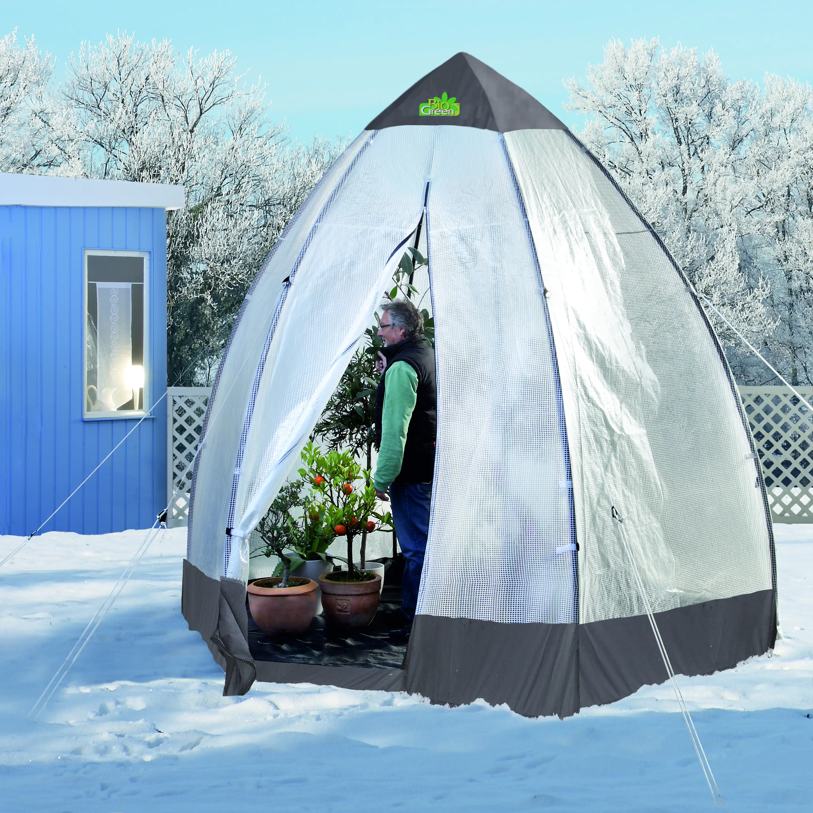 Bio Green Überwinterungszelt Tropical Island L Ø 240 x 200 cm Bio Green Überwinterungszelt Tropical Island L Ø 240 x 200 cm