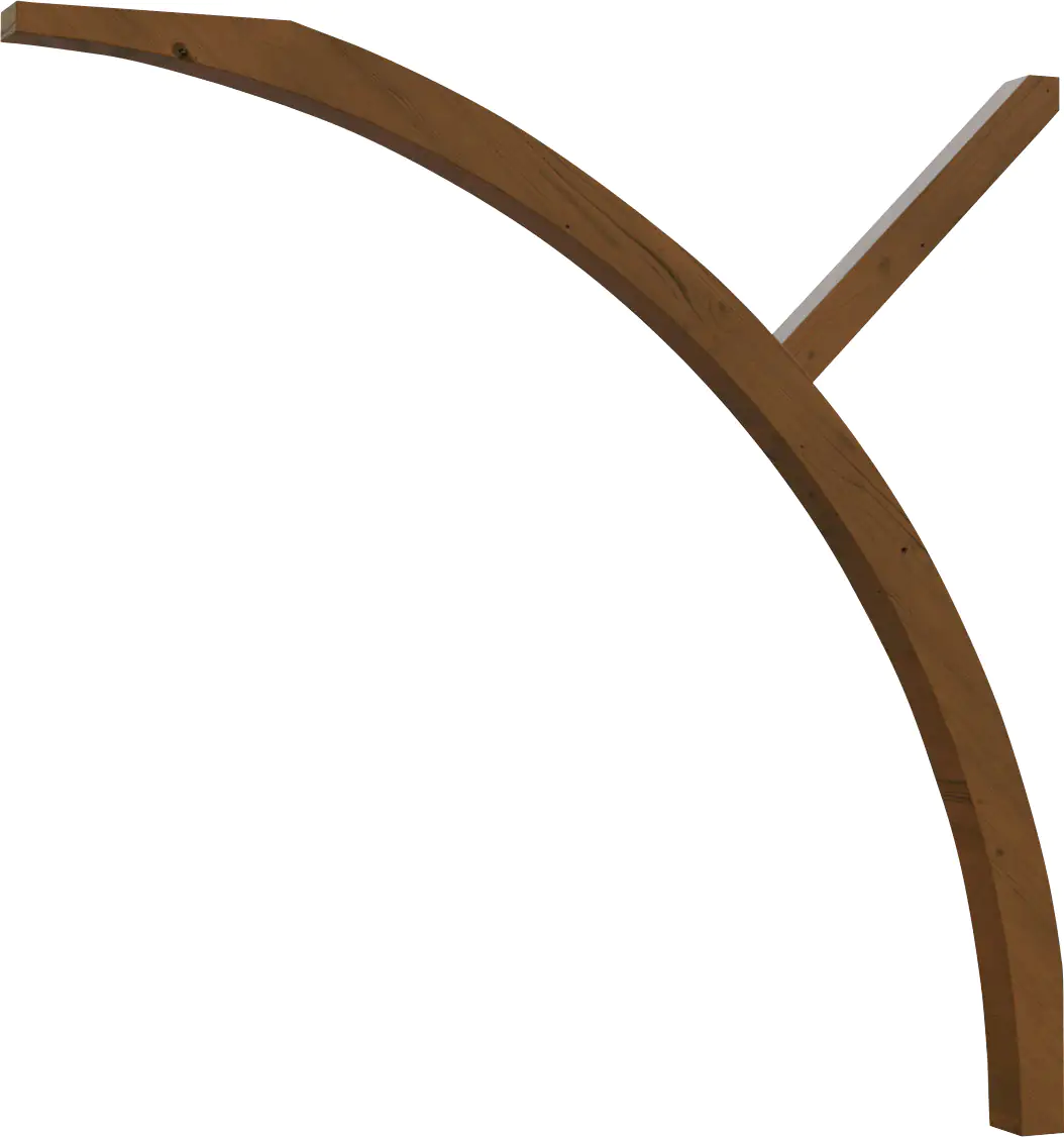 SKAN HOLZ Einfahrtsbogen pro Pfostenreihe Leimholz, lasiert in Nussbaum