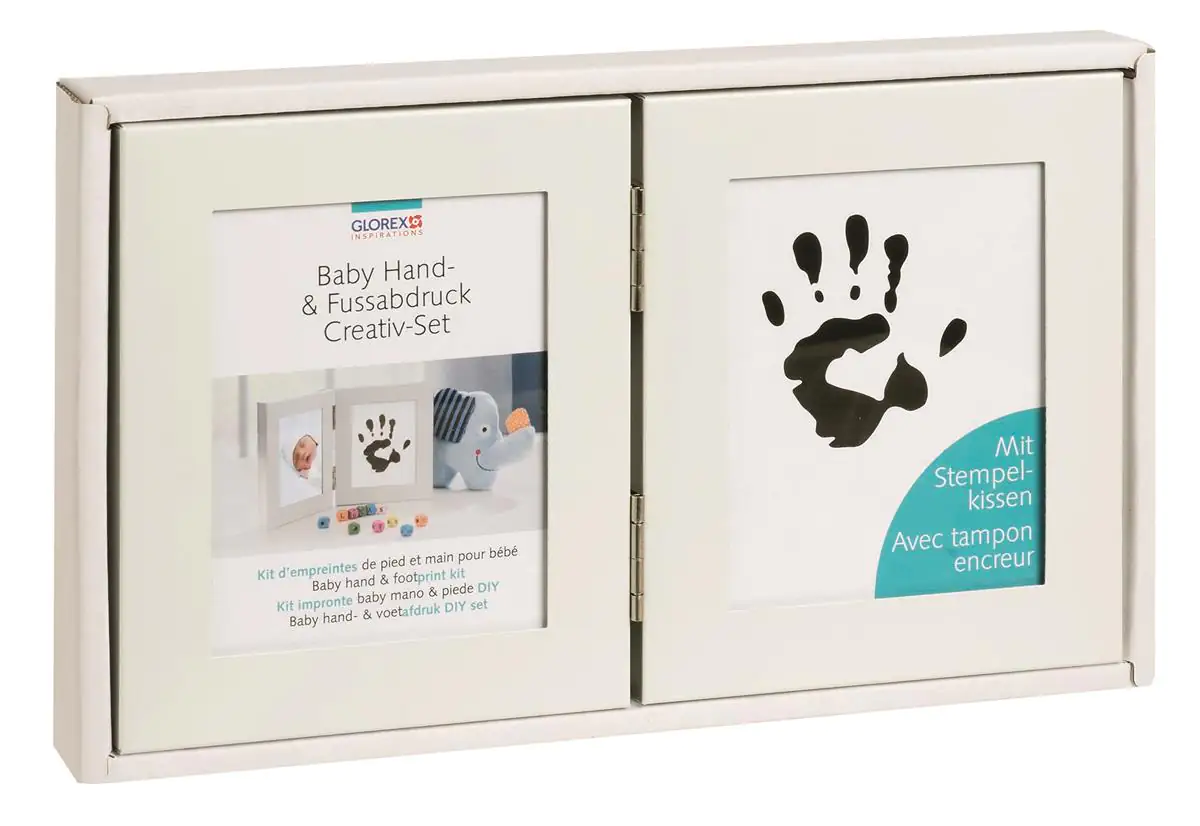 Memory Abdruck-Set 20,4 x 12,2 cm 2-teilig mit Stempelkissen Alu