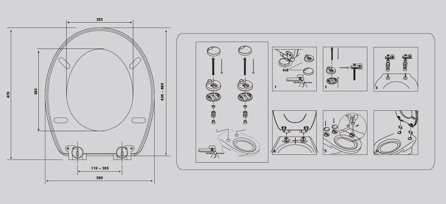 Primaster WC-Sitz mit Absenkautomatik Old Blue weiß