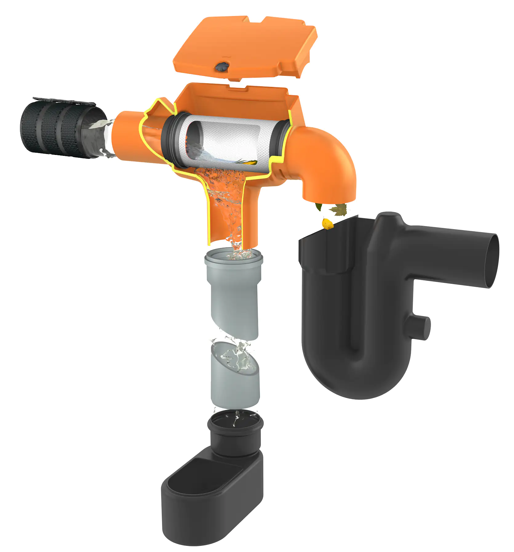 4rain Mono Erdtank-Paket 4000 L Haus-Premium, begehbar