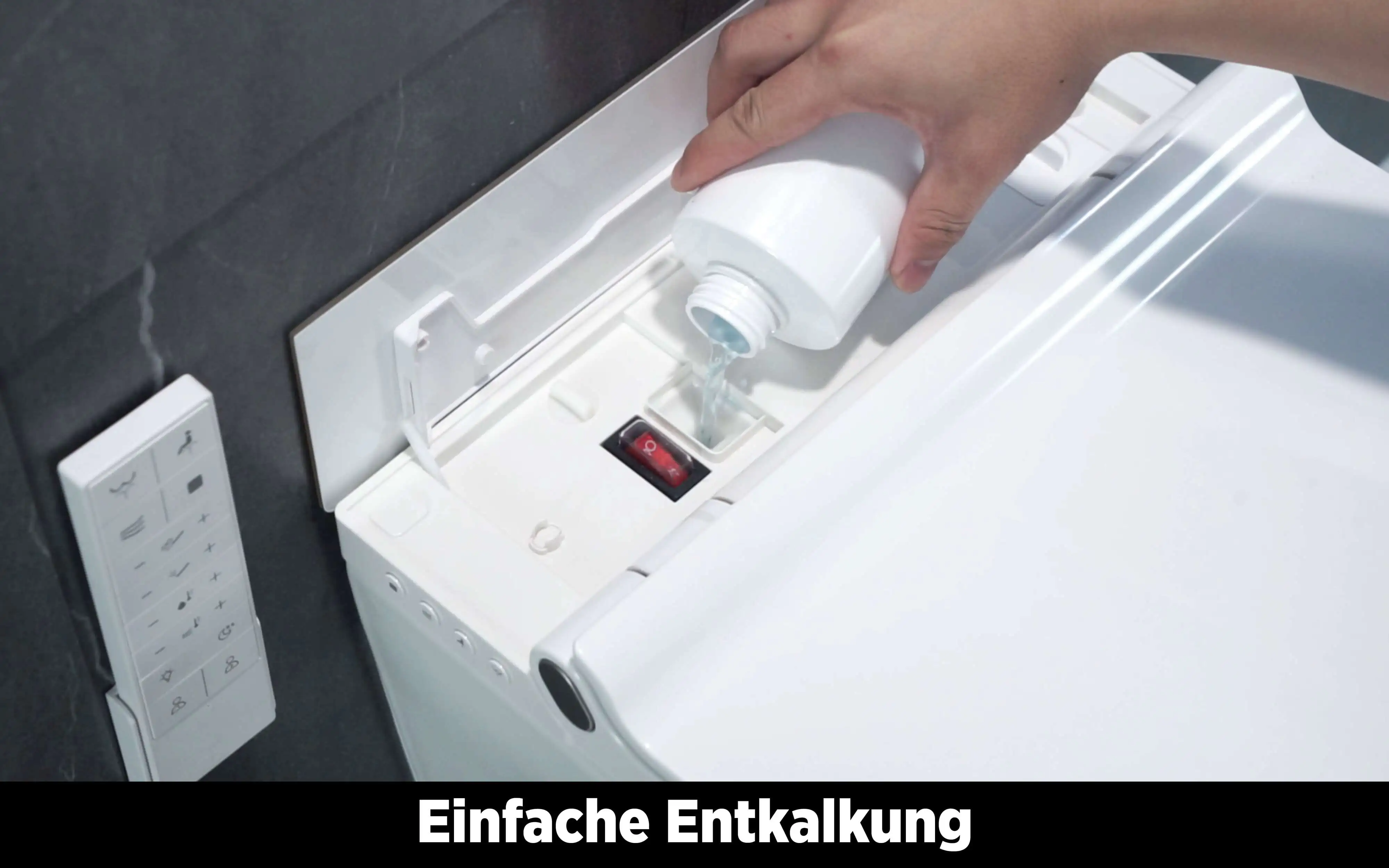 Adoomo Wand Dusch-WC spülrandlos Tiefspüler weiß inkl. WC Sitz