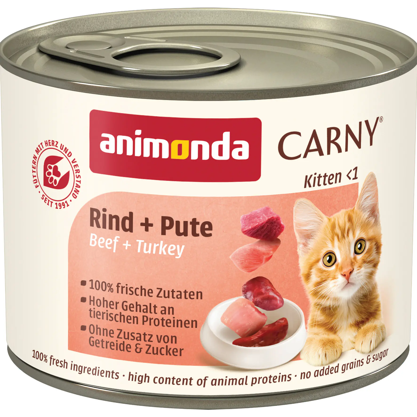 Animonda Carny Kitten Katzennassfutter getreidefrei 200 g Rind & Pute