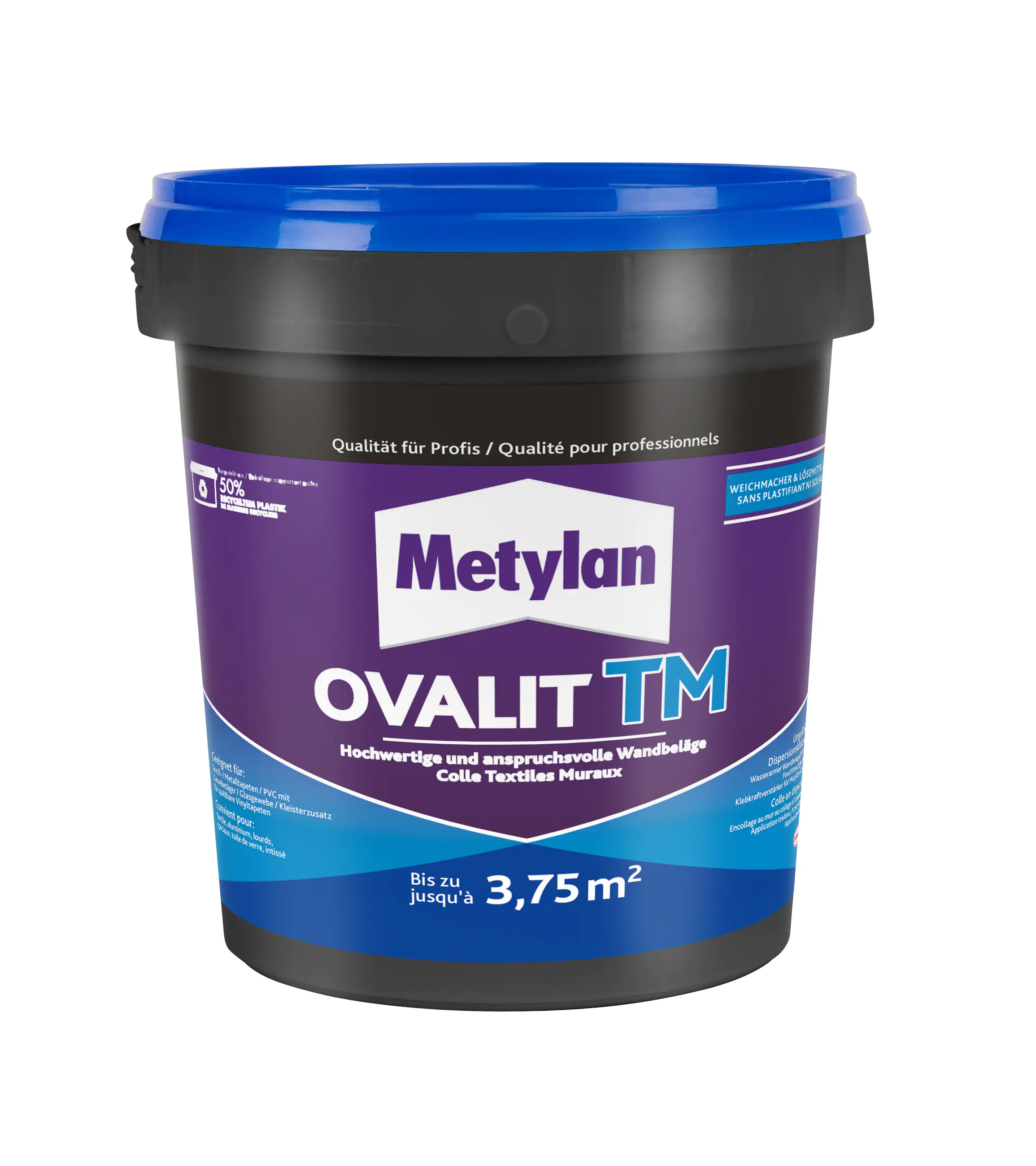 Metylan Ovalit TM Tapetenkleber und Kleisterzusatz 750 g Dose, transparent Metylan Ovalit TM Tapetenkleber und Kleisterzusatz 750 g Dose, transparent