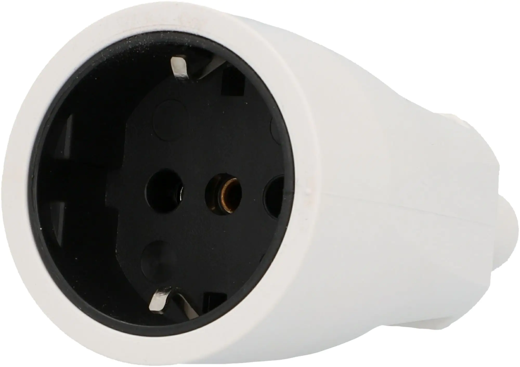 Unitec Schutzkontakt-Kupplung mit Knickschutz bruchfest weiß