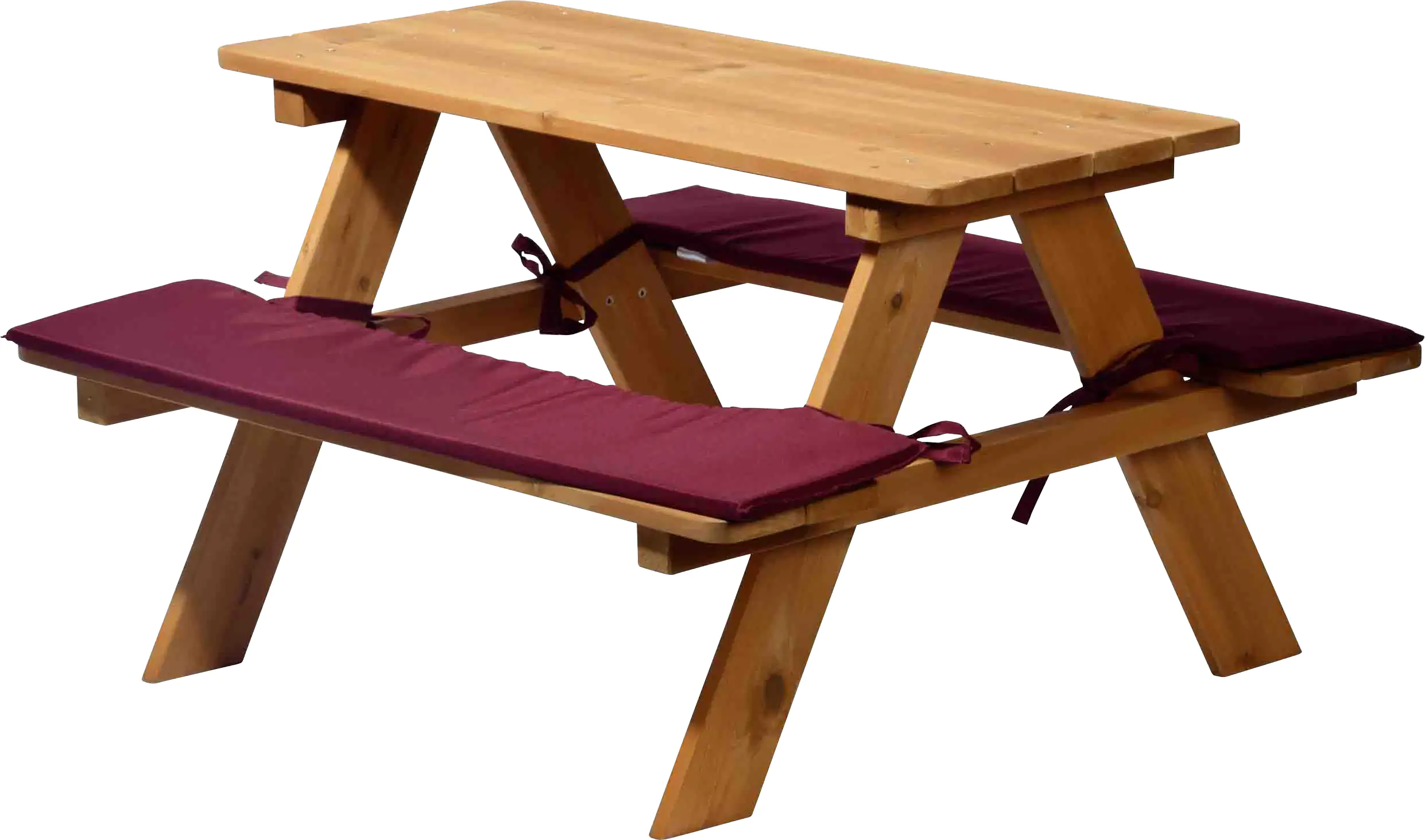 Dobar Sitzbank für Kinder mit Tisch rot-braun 89 x 79 x 50 cm