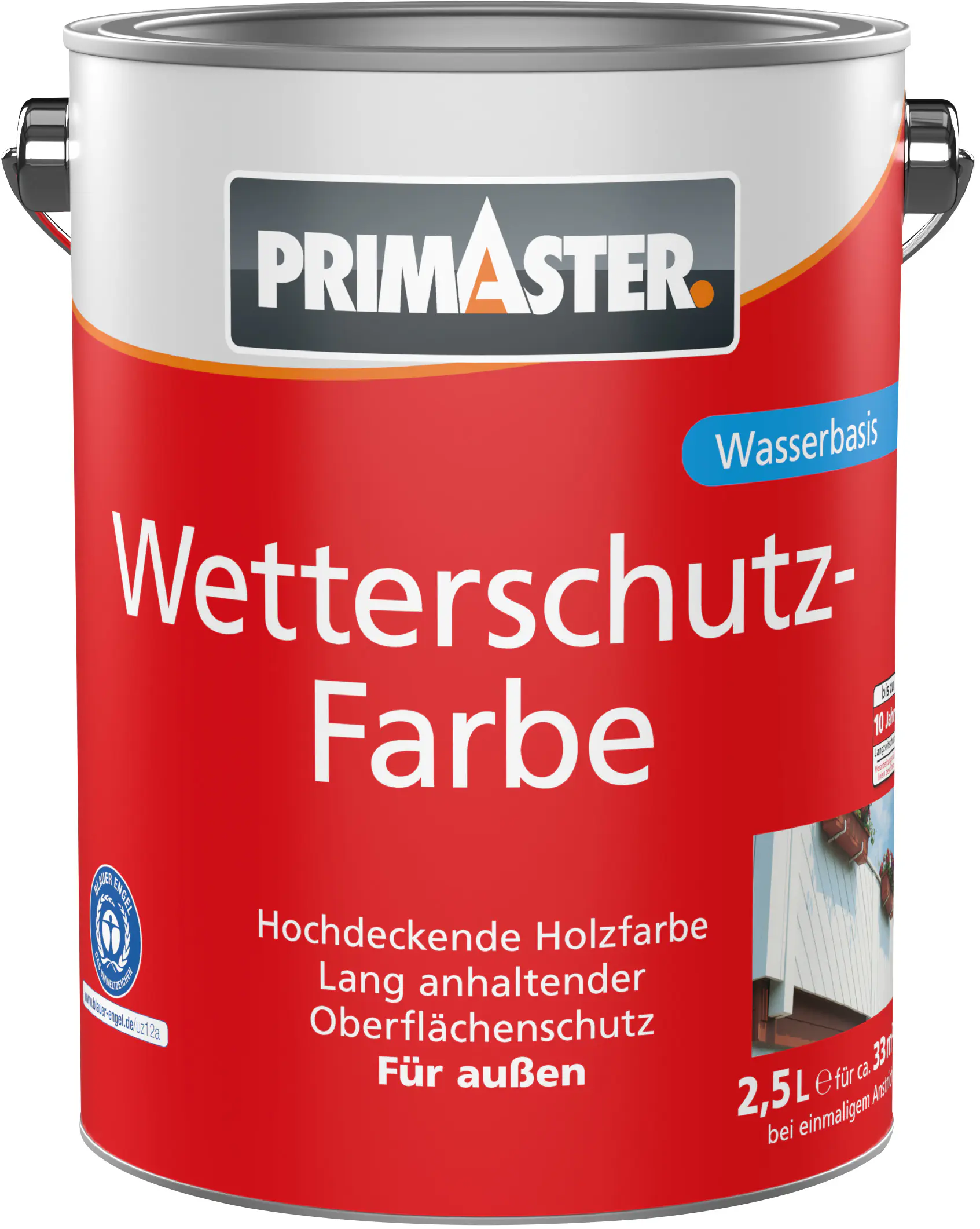 Primaster Wetterschutzfarbe 2,5 L weiß Primaster Wetterschutzfarbe 2,5 L weiß