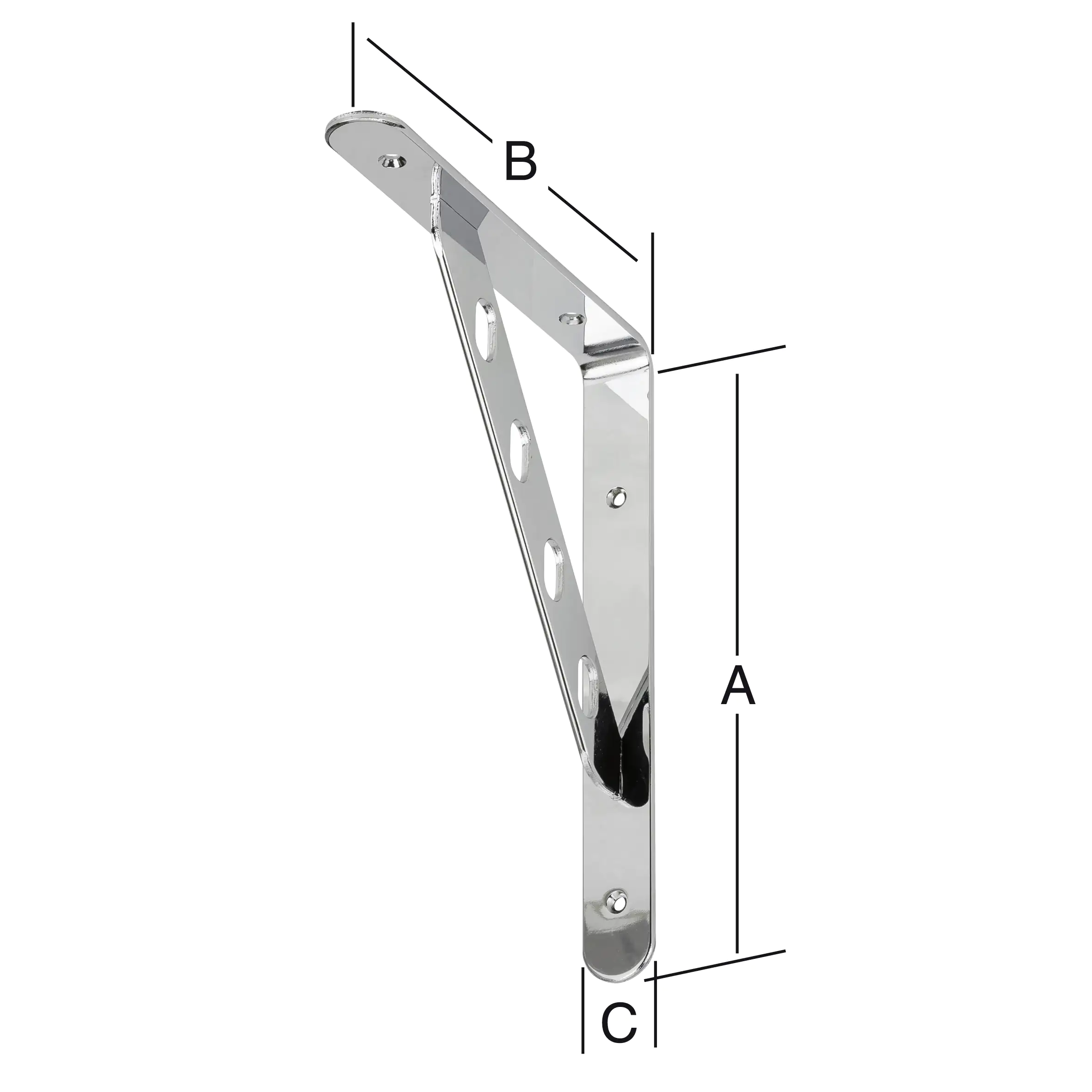 Vormann Alpha Line Garderobenkonsolen chrom 25 x 20 cm