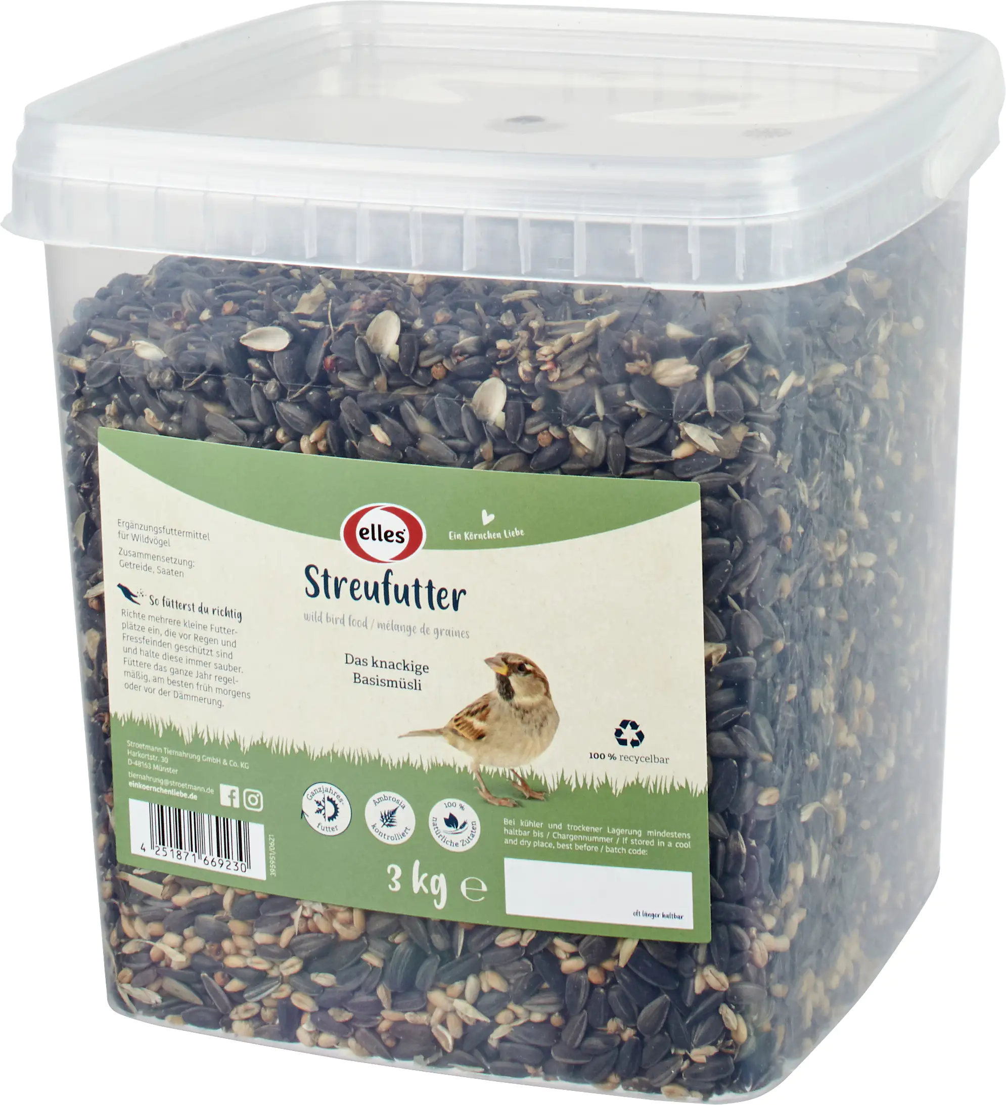 4251871669230 Elles Streufutter für Wildvögel 3 kg