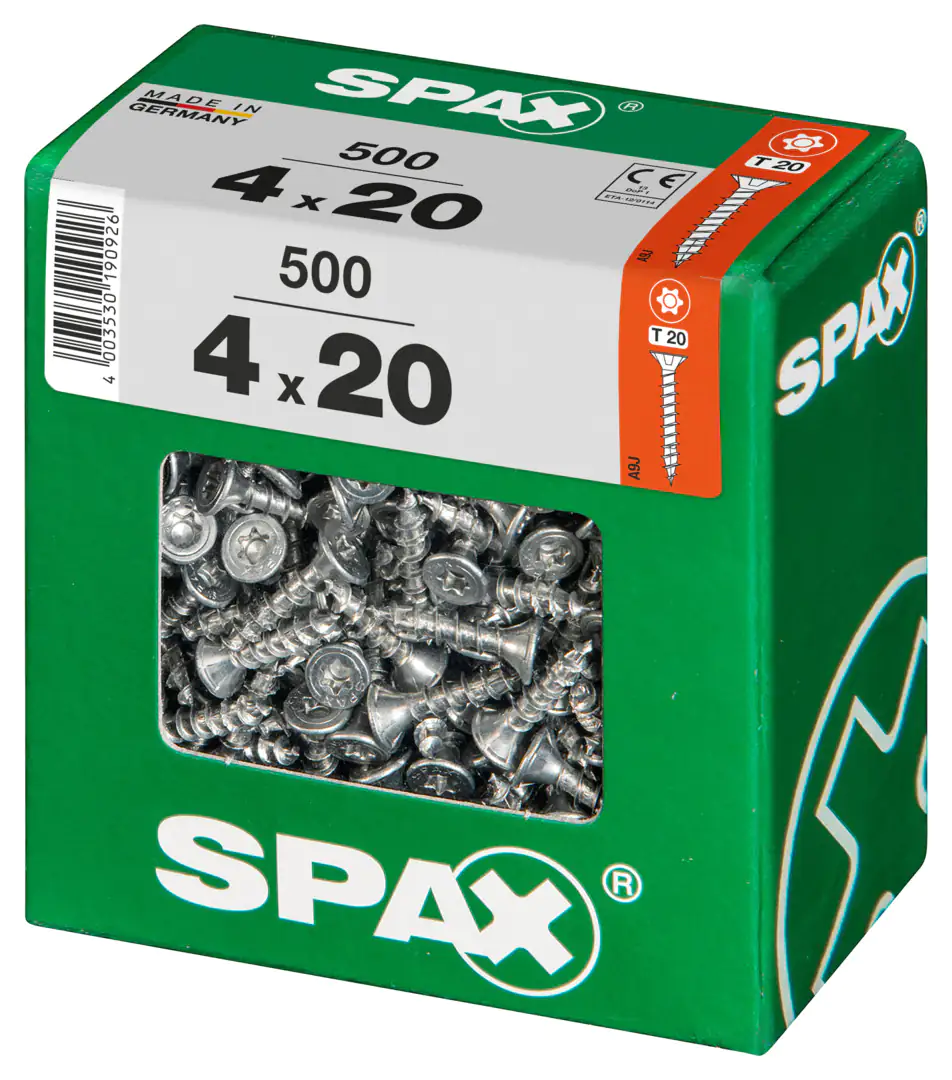 Spax Universalschrauben 4.0 x 20 mm TX 20 - 500 Stk.