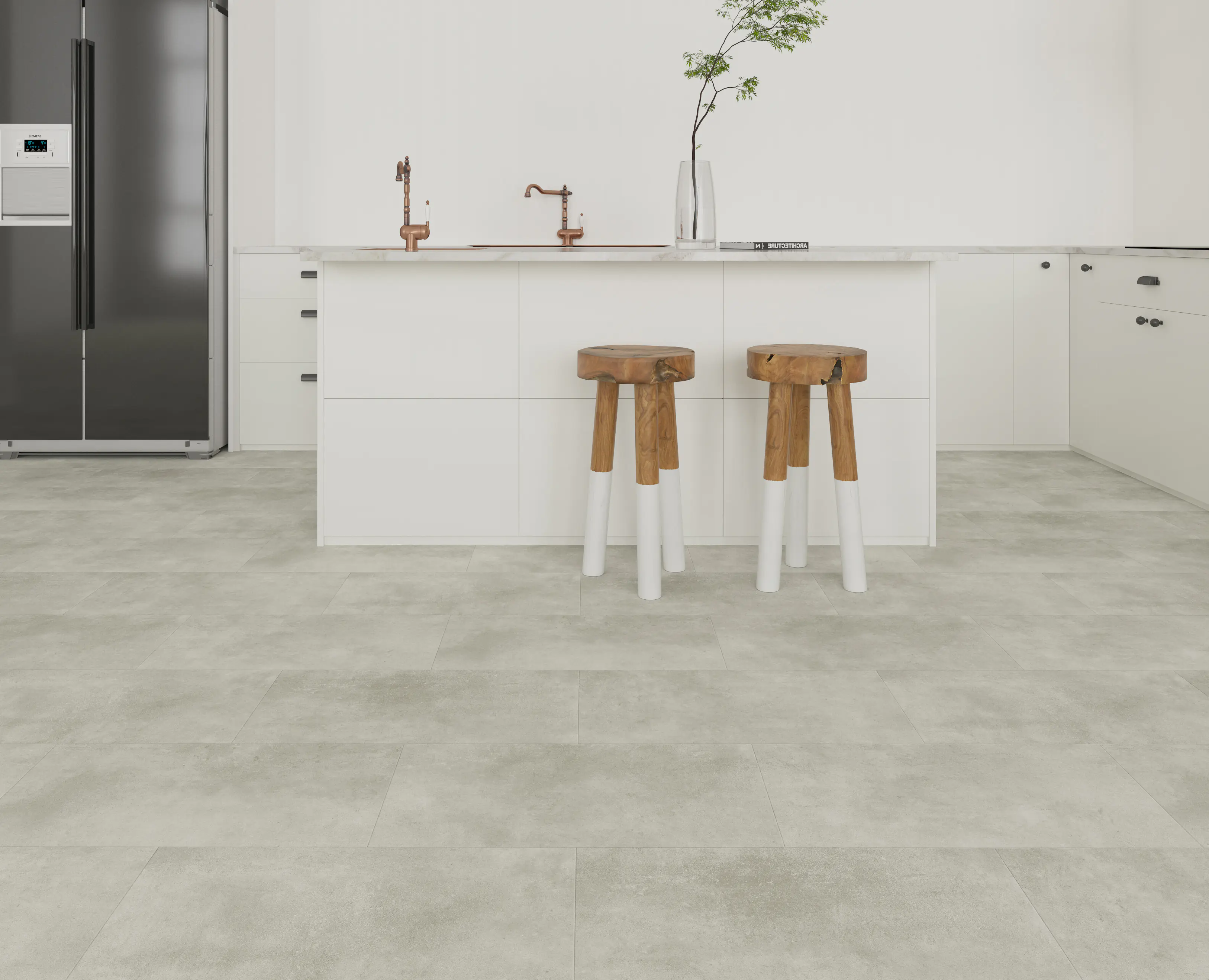 Decoflooring Vinylboden Fliese Alicante hell