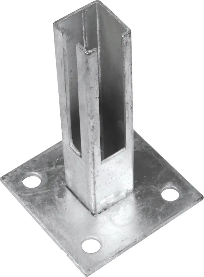 Floraworld Bodenplatte Zaunpfosten 10 x 10 cm feuerverzinkt