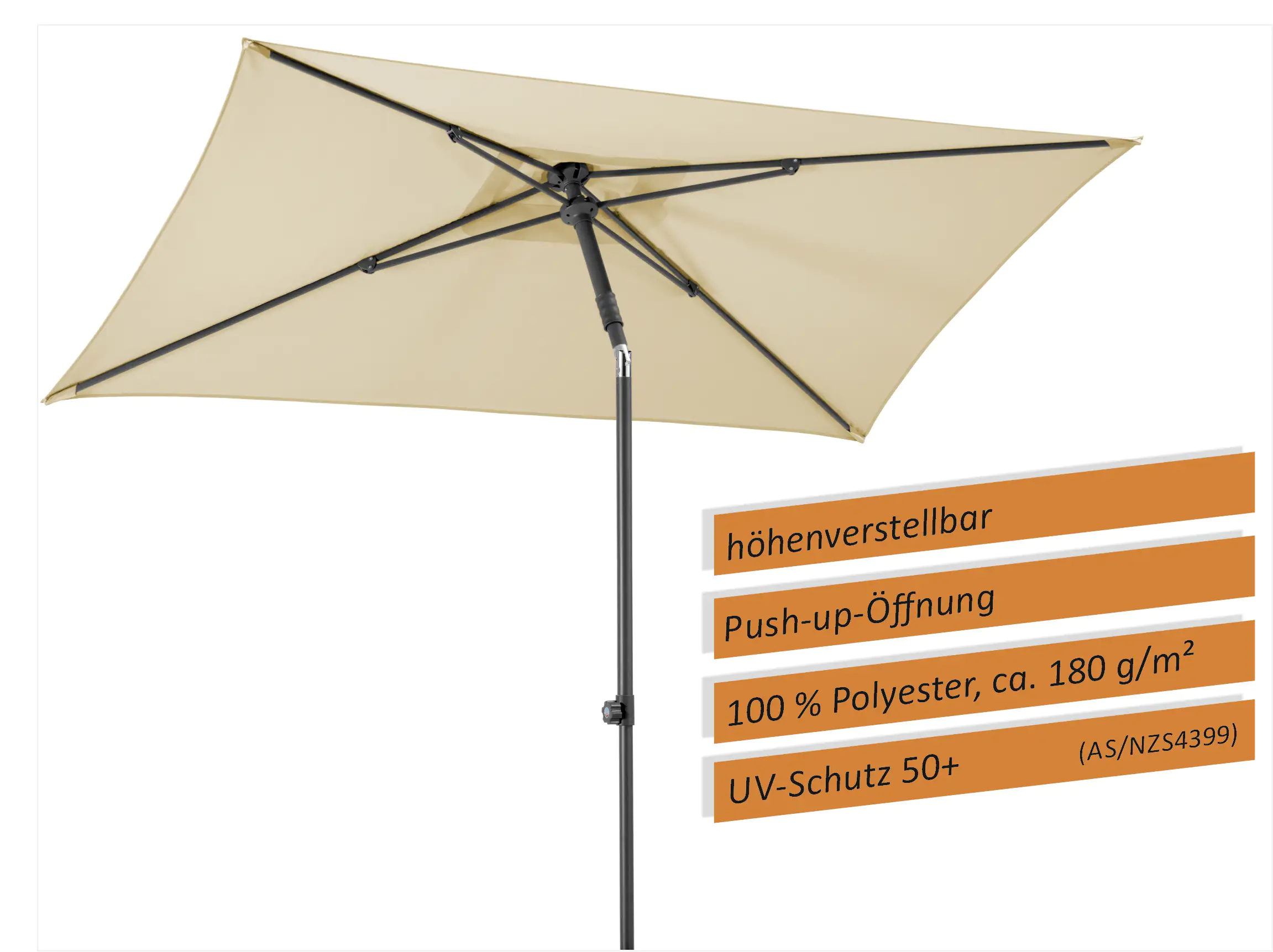 Schneider Sonnenschirm Sevilla natur 240 x 140 cm