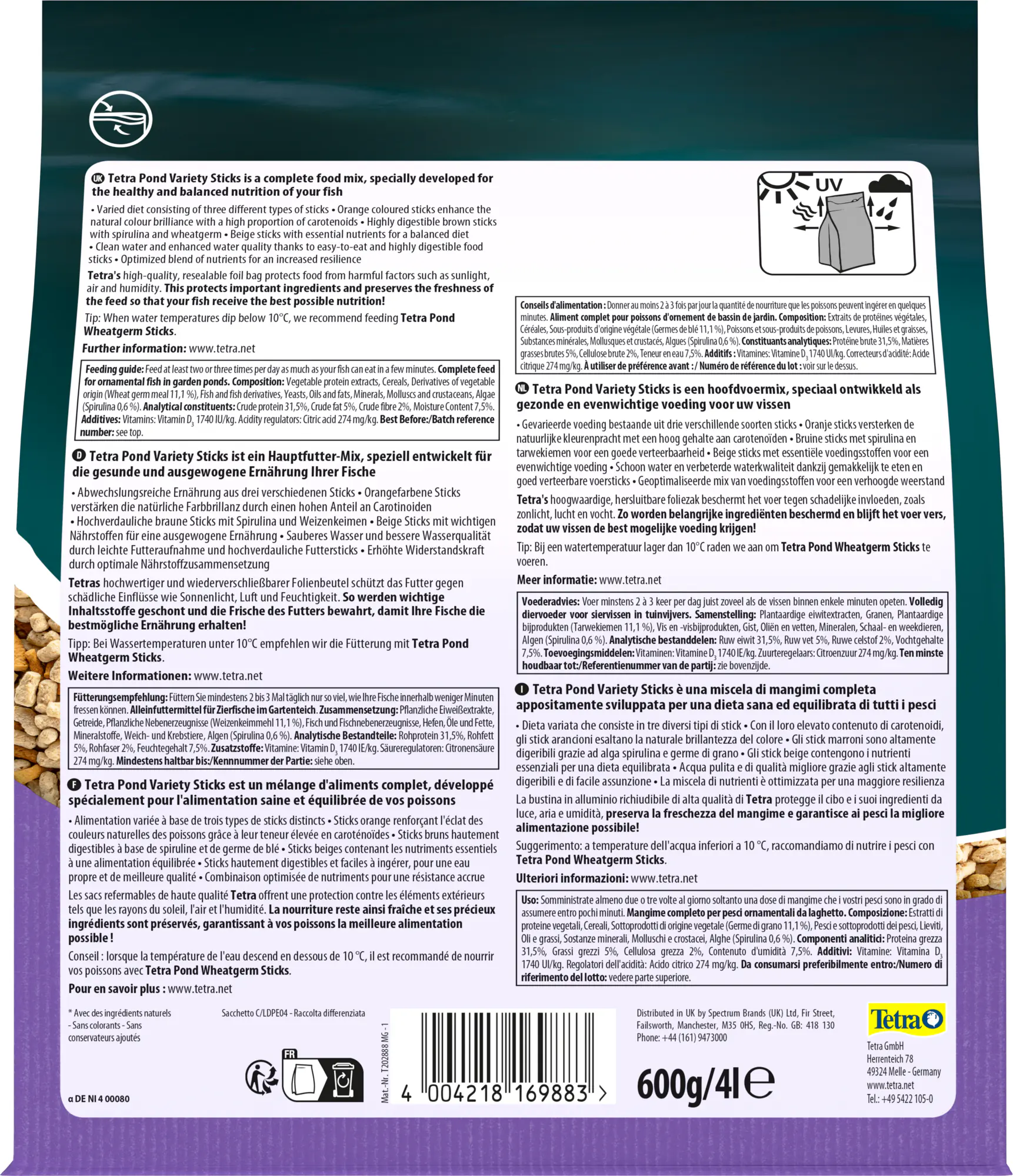 Tetra Pond Variety Teichsticks 4 l