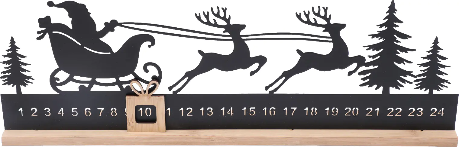 TrendLine Deko Weihnachts-Countdown 49,5 x 16,5 cm 