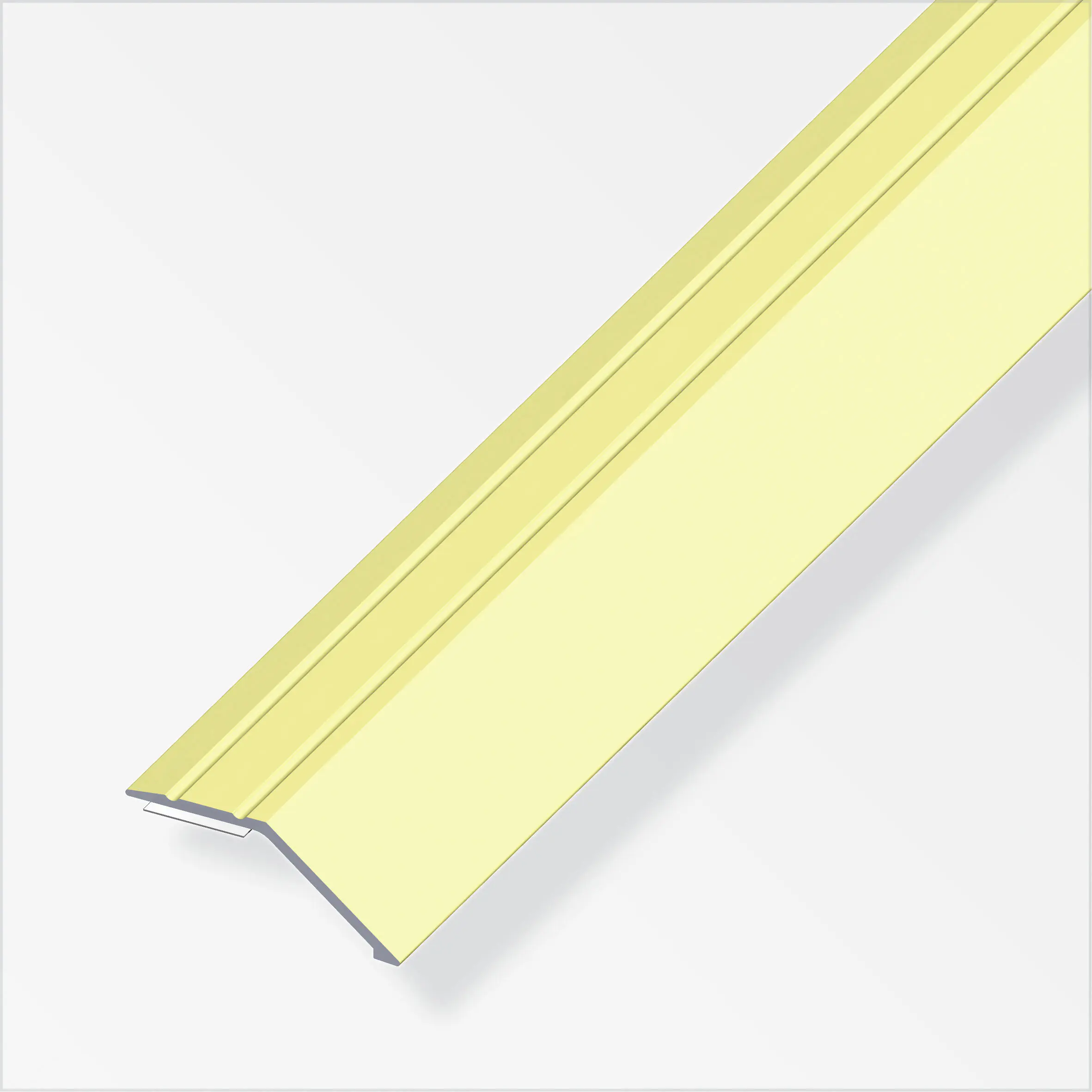 alfer Niveauausgleichs-Profil 1 m, 37 x 10 mm Aluminium eloxiert messing