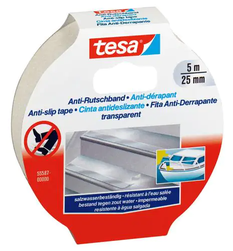 tesa Antirutschband 5 m x 25 mm, transparent