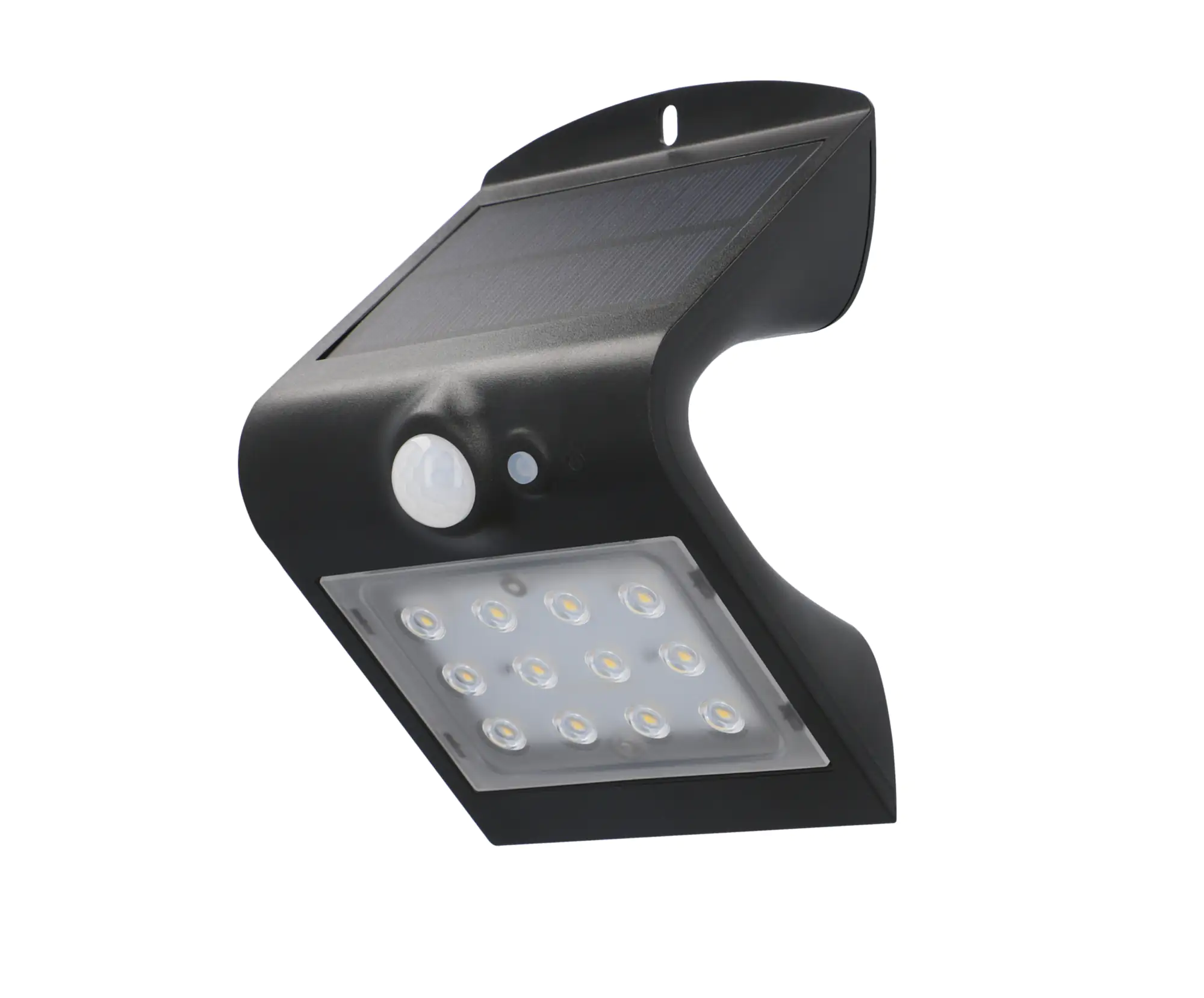 UniTec LED Solar-Wandleuchte schwarz mit Bewegungsmelder 1,5 W 220 lm