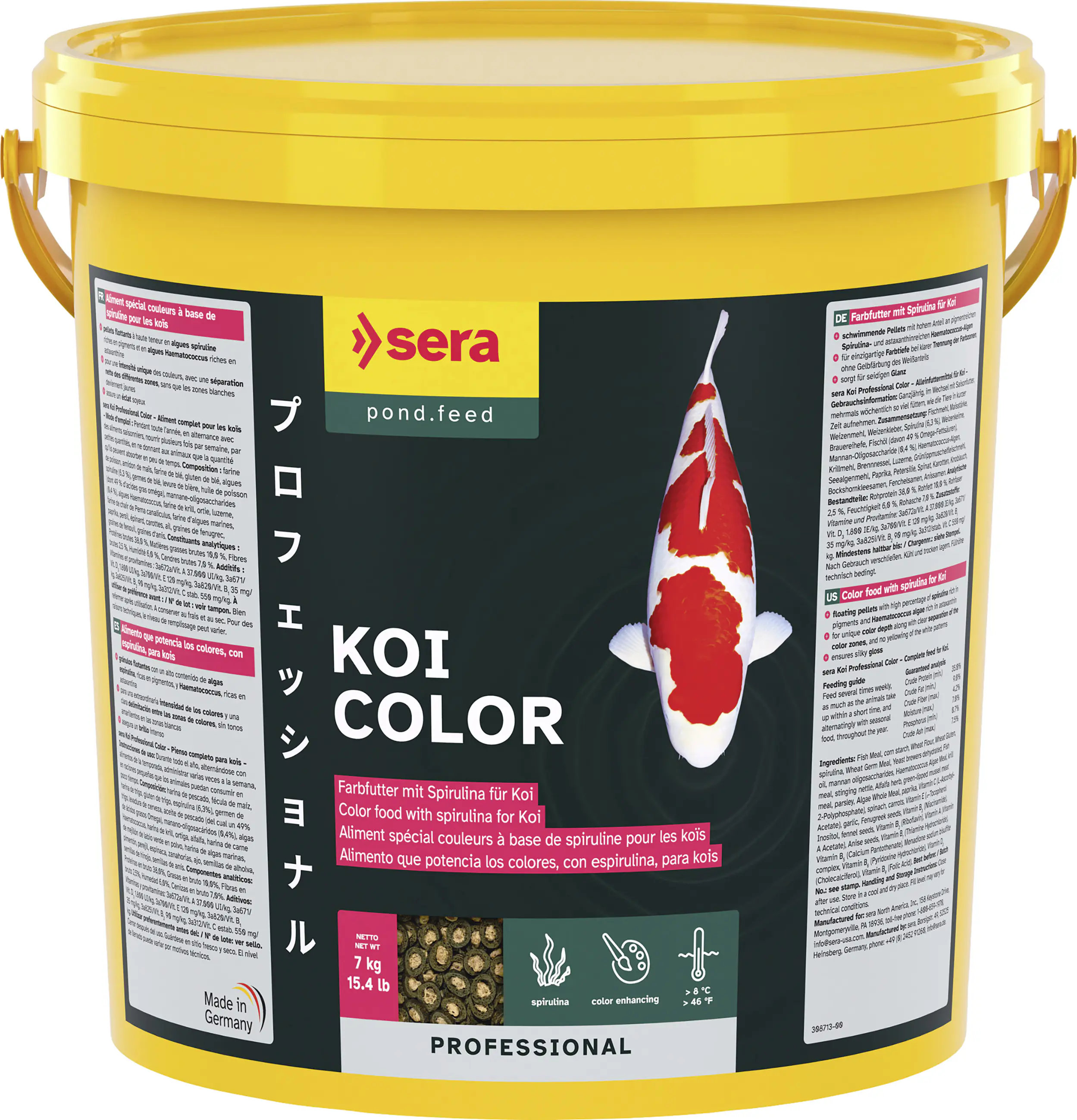 Sera Koifutter Professional Color mit Spirulina 21 l