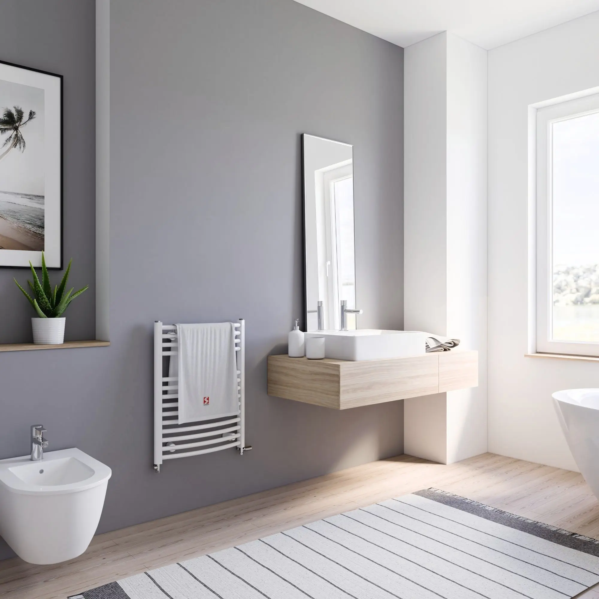 Schulte Design-Heizkörper Europa 69,5 x 50 cm alpinweiß 309 W
