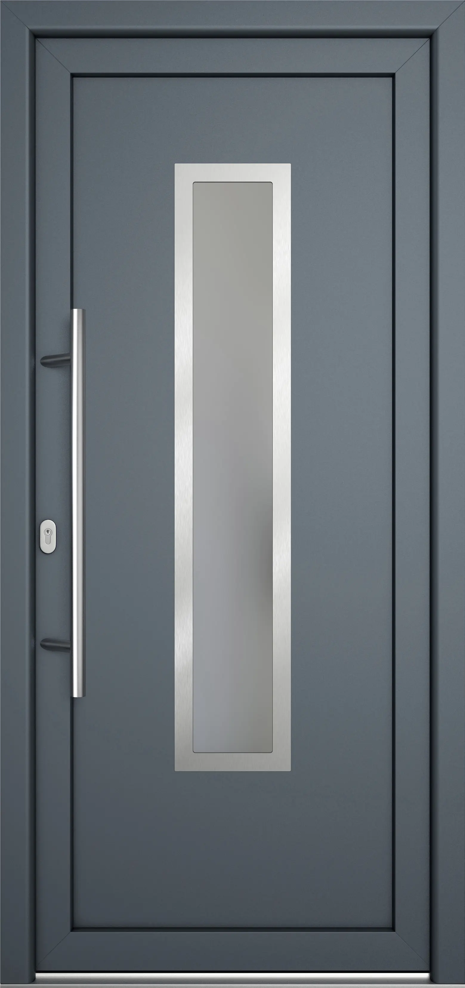 Meeth Haustür Signum Pro PVC Modell 32 98 x 208 cm DIN Links weiß/titan Meeth Haustür Signum Pro PVC Modell 32 98 x 208 cm DIN Links weiß/titan