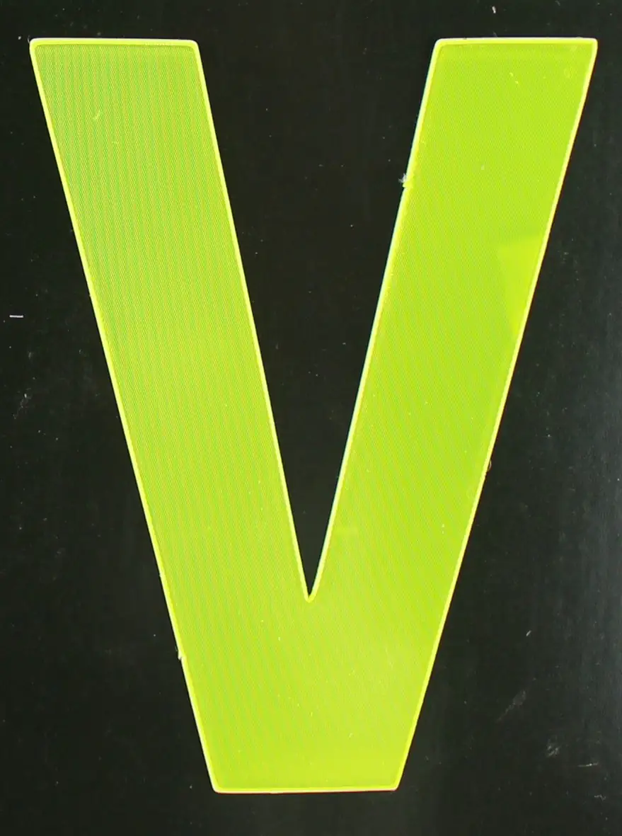 4004947548874 Conacord Reflektierender Klebebuchstabe V gelb "V"