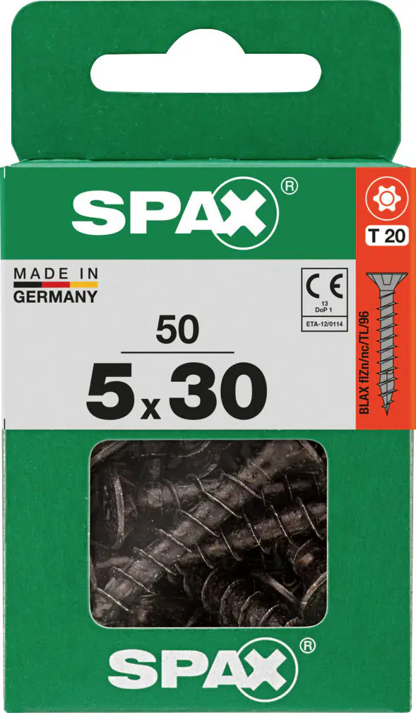 Spax Universalschrauben 5 x 30 mm T20 Vollgewinde - 50 Stk. 