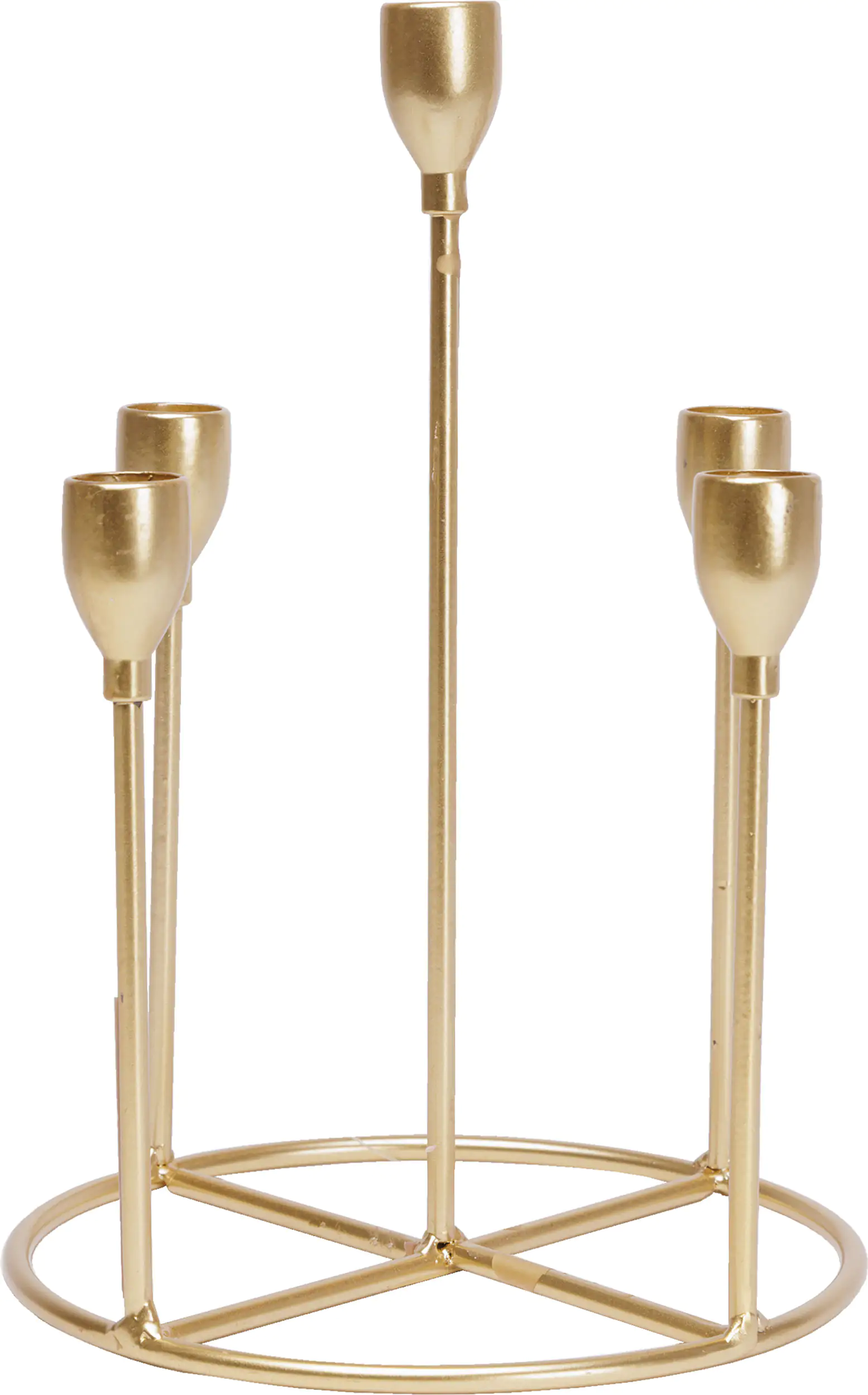TrendLine Kerzenhalter Metall Ø 18 cm gold