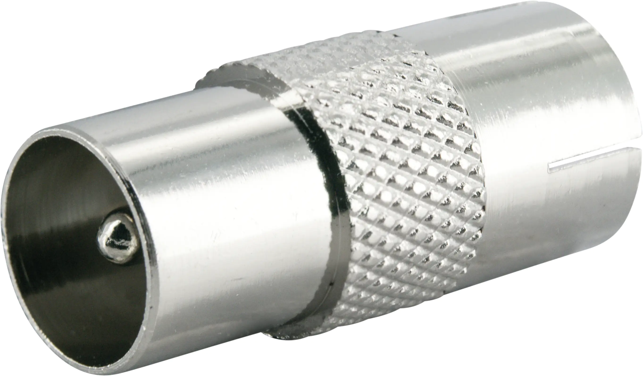 Schwaiger Koaxial Adapter UEST8027 531 silber, 1x IEC Stecker / 1x IEC Buchse Schwaiger Koaxial Adapter UEST8027 531 silber, 1x IEC Stecker / 1x IEC Buchse