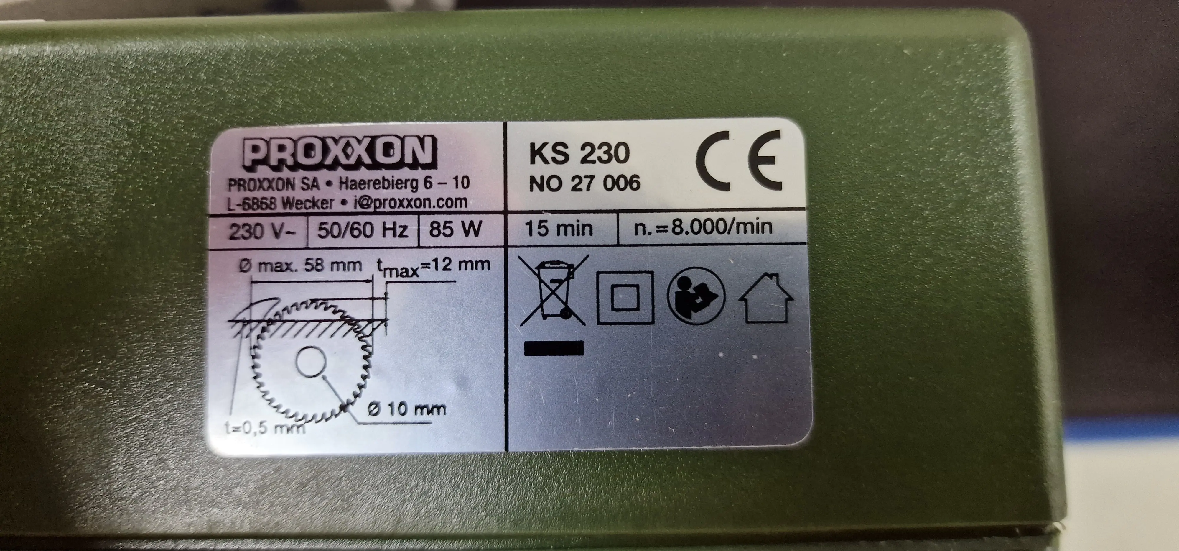 Proxxon Tischkreissäge KS230 85 W Proxxon Tischkreissäge KS230 85 W