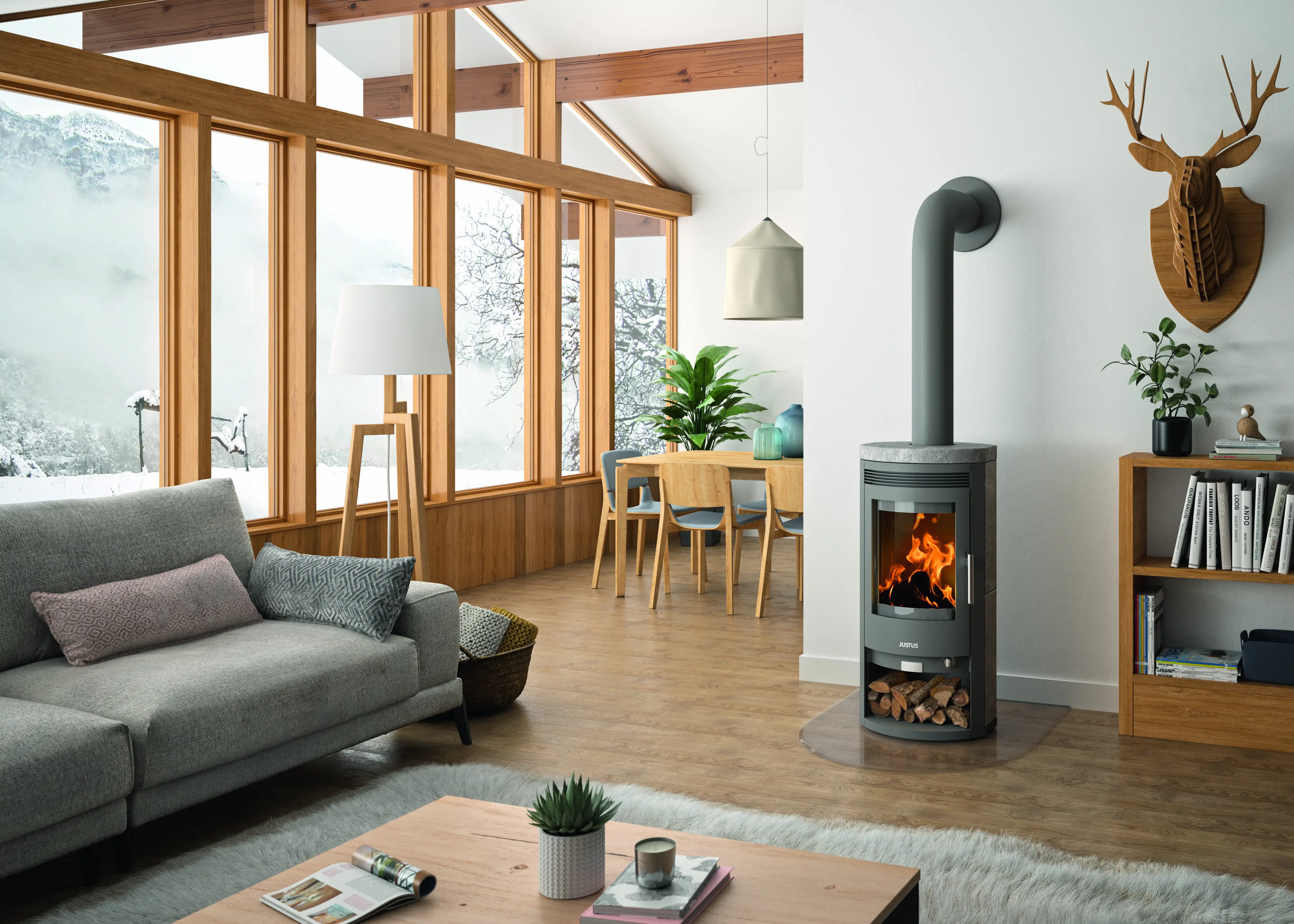 Justus Kaminofen Baltrum D 2.0 Speckstein Stahl gussgrau 5,5 kW Justus Kaminofen Baltrum D 2.0 Speckstein Stahl gussgrau 5,5 kW