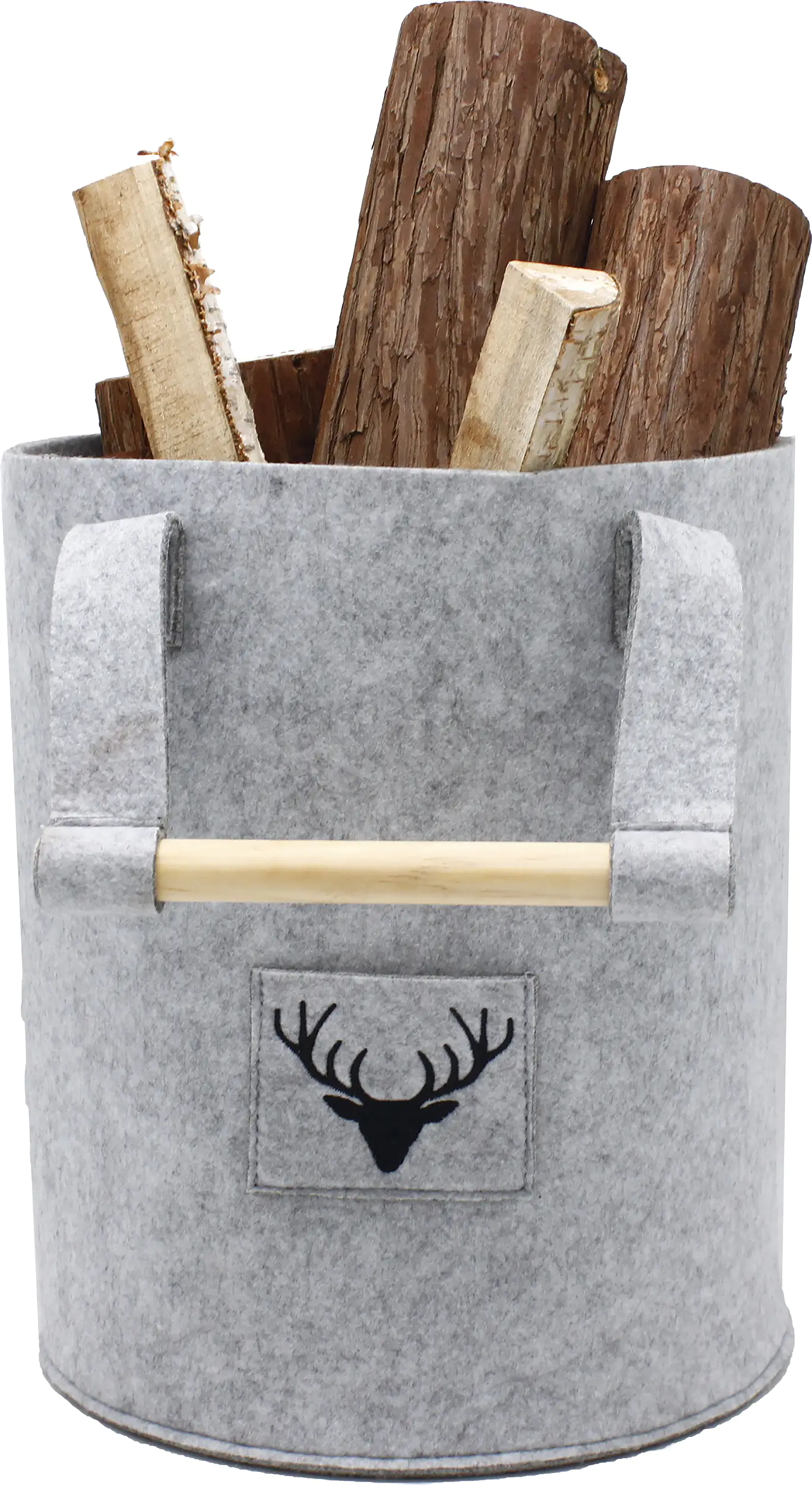TrendLine Holzkorb Filz  28 x 35 cm grau