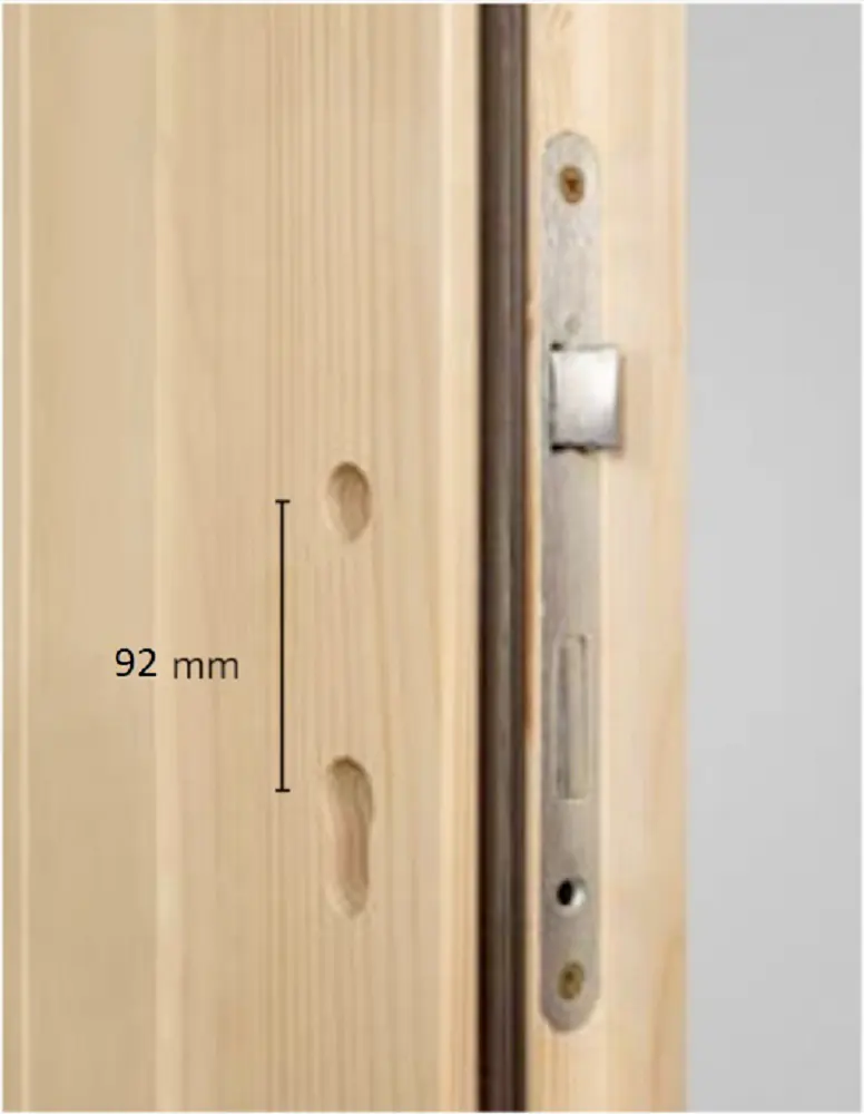 Panto Nebeneingangstür Holz 511 88 x 198 cm DIN links